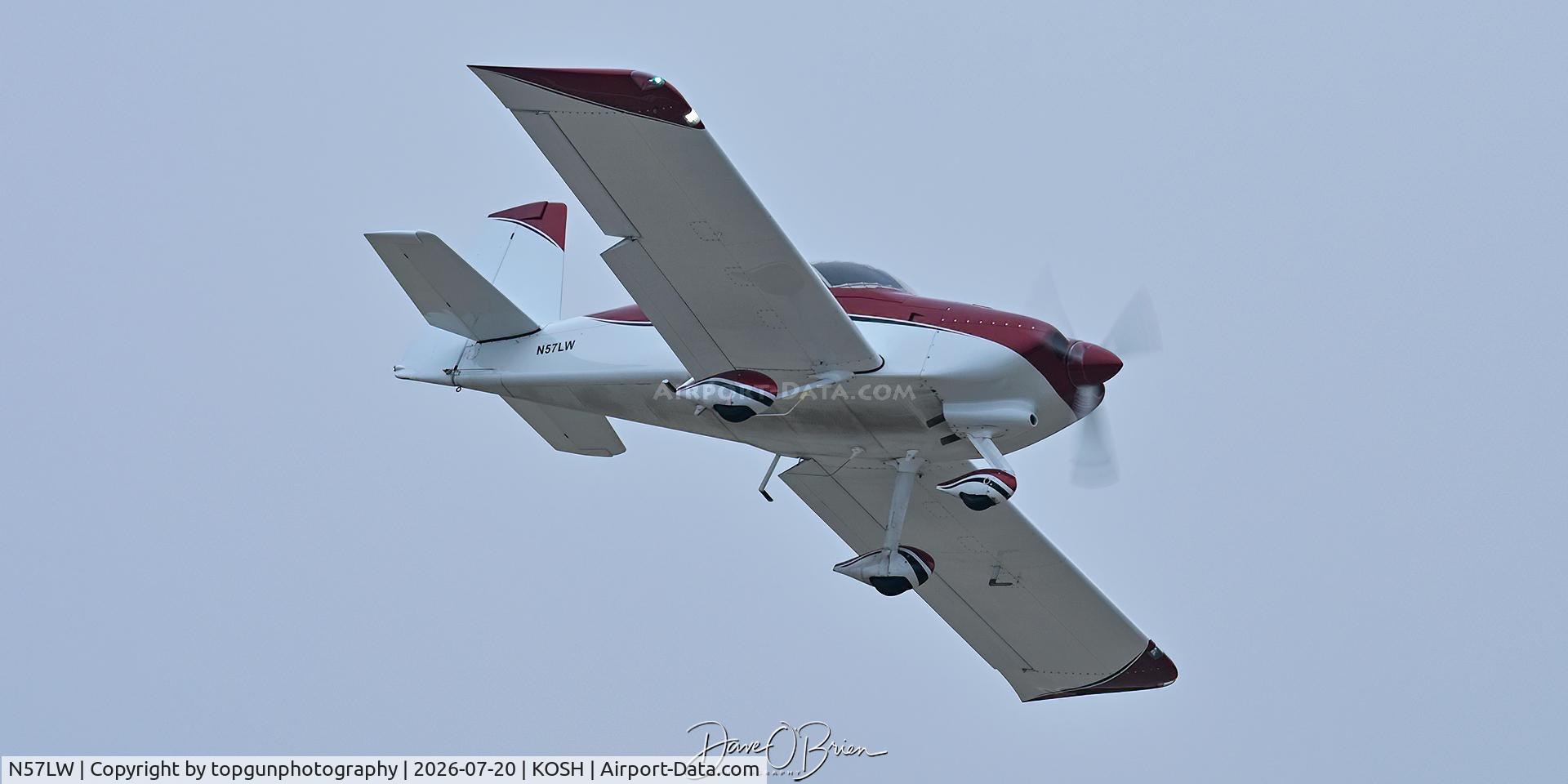 Aircraft N57LW, 2010 Vans RV-7A, c/n 73476, Oshkosh 26, at KOSH, photo by topgunphotography