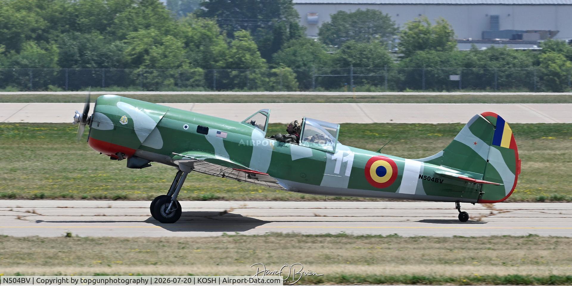 Aircraft N504BV, 1983 Yakovlev Yak-50, c/n 832510, Oshkosh 26, at KOSH, photo by topgunphotography