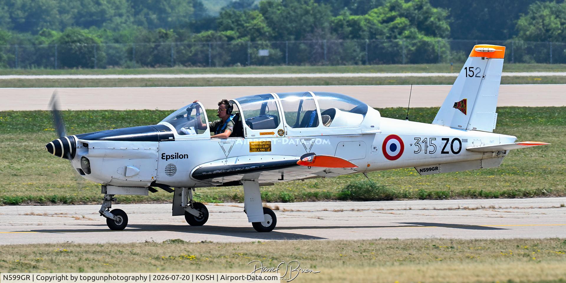 Aircraft N599GR, Socata TB-30 Epsilon, c/n 152, Oshkosh 26, at KOSH, photo by topgunphotography