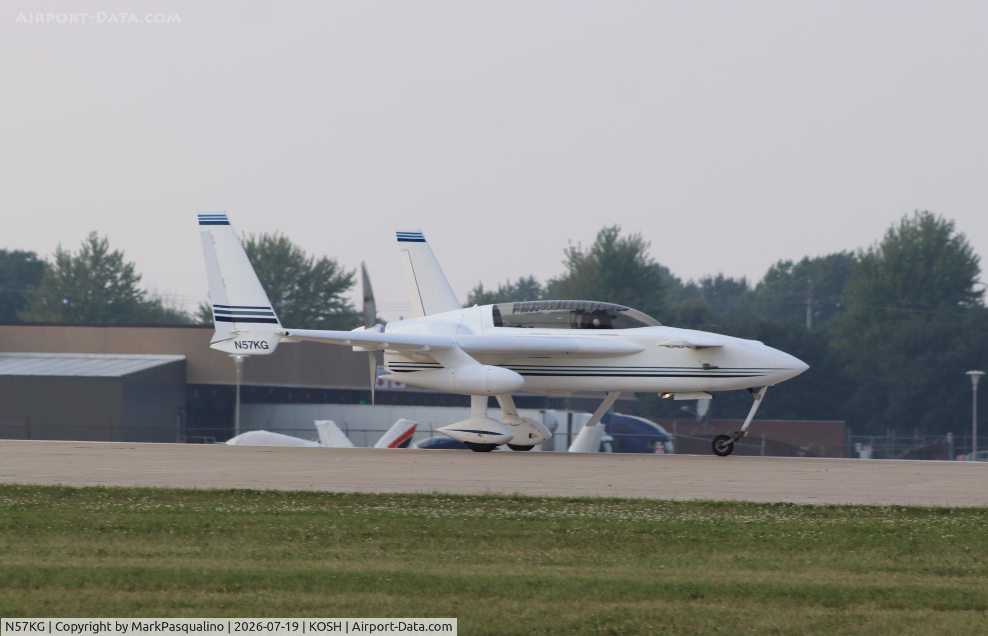 Aircraft N57KG, 1993 Rutan Long-EZ, c/n 2209, Rutan Long-EZ, at KOSH, photo by MarkPasqualino