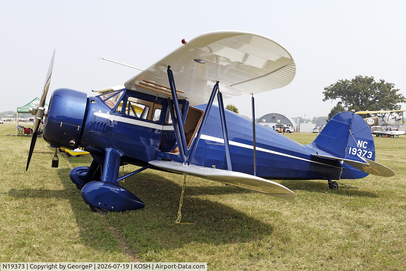 Aircraft N19373, 1938 Waco YKS-7, c/n 5204, Airventure 2026., at KOSH, photo by GeorgeP