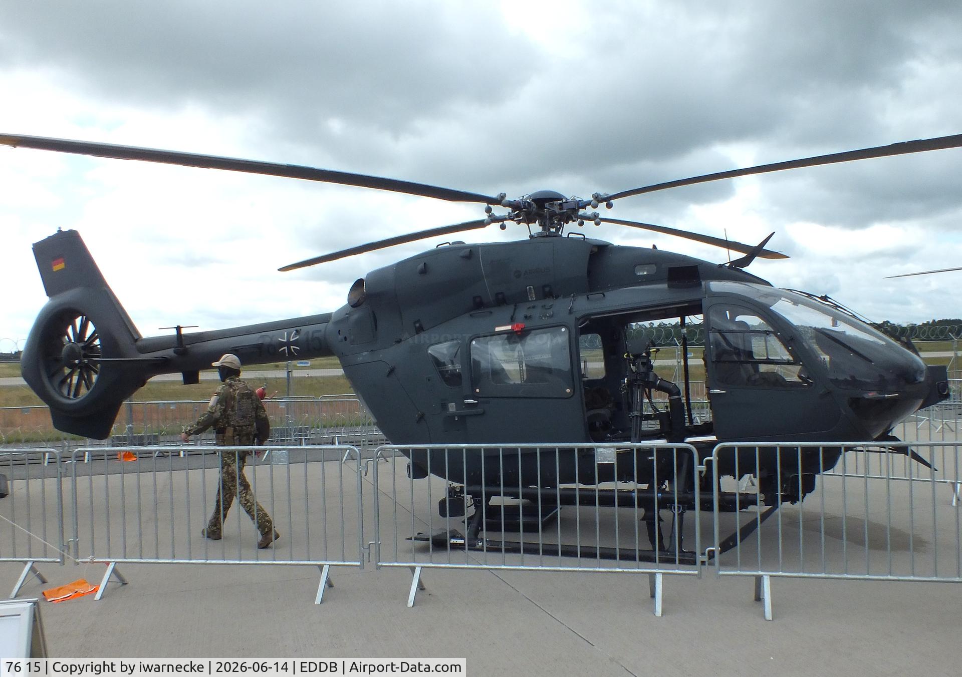 Aircraft 76 15, Airbus Helicopters H-145M (MBB-BK117 D2M), c/n 20139, Airbus Helicopters H145M LUH SOF of the Bundeswehr Spezialkräfte (german special operations forces) at ILA 2026, Berlin, at EDDB, photo by iwarnecke