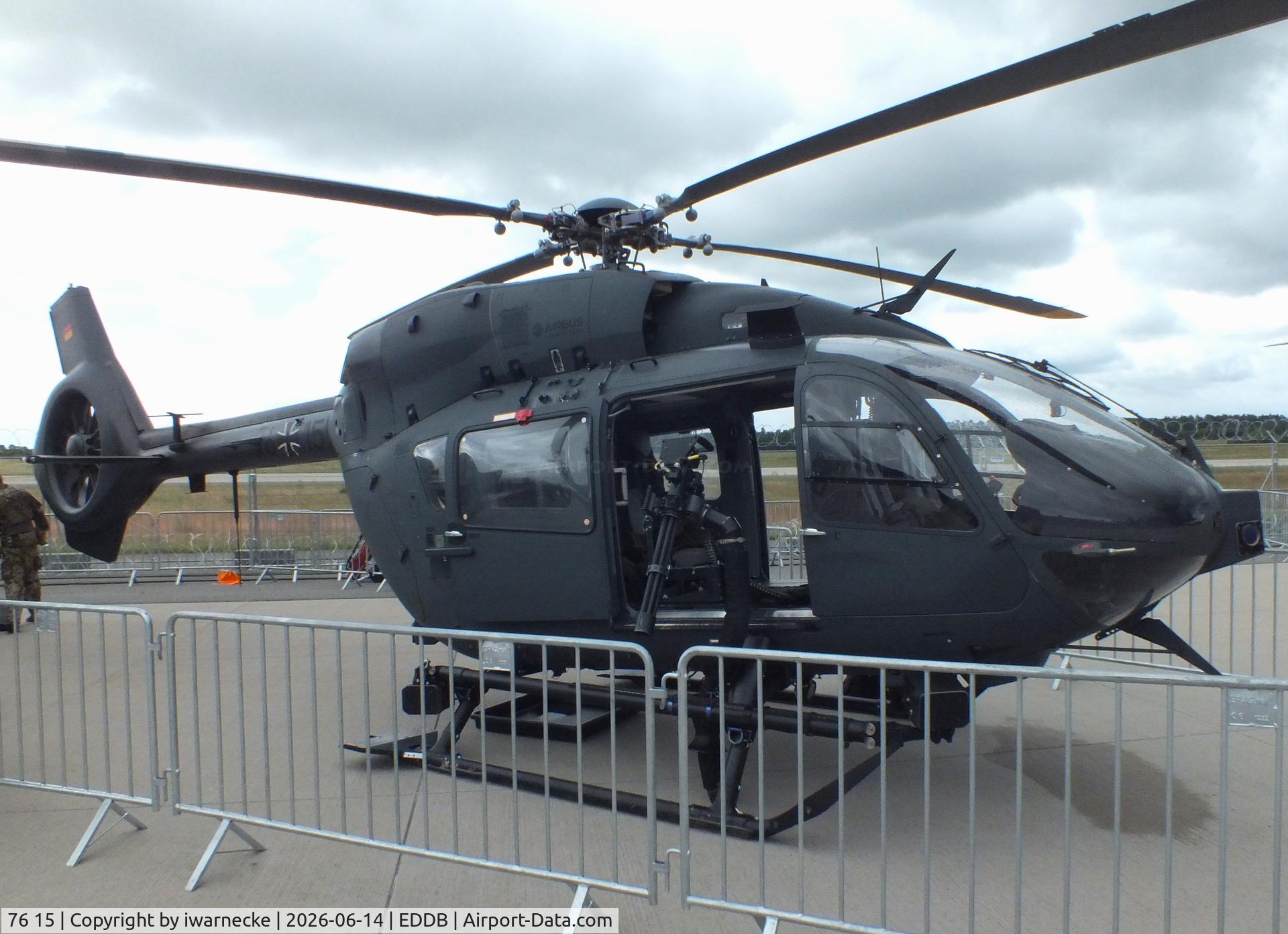 Aircraft 76 15, Airbus Helicopters H-145M (MBB-BK117 D2M), c/n 20139, Airbus Helicopters H145M LUH SOF of the Bundeswehr Spezialkräfte (german special operations forces) at ILA 2026, Berlin, at EDDB, photo by iwarnecke