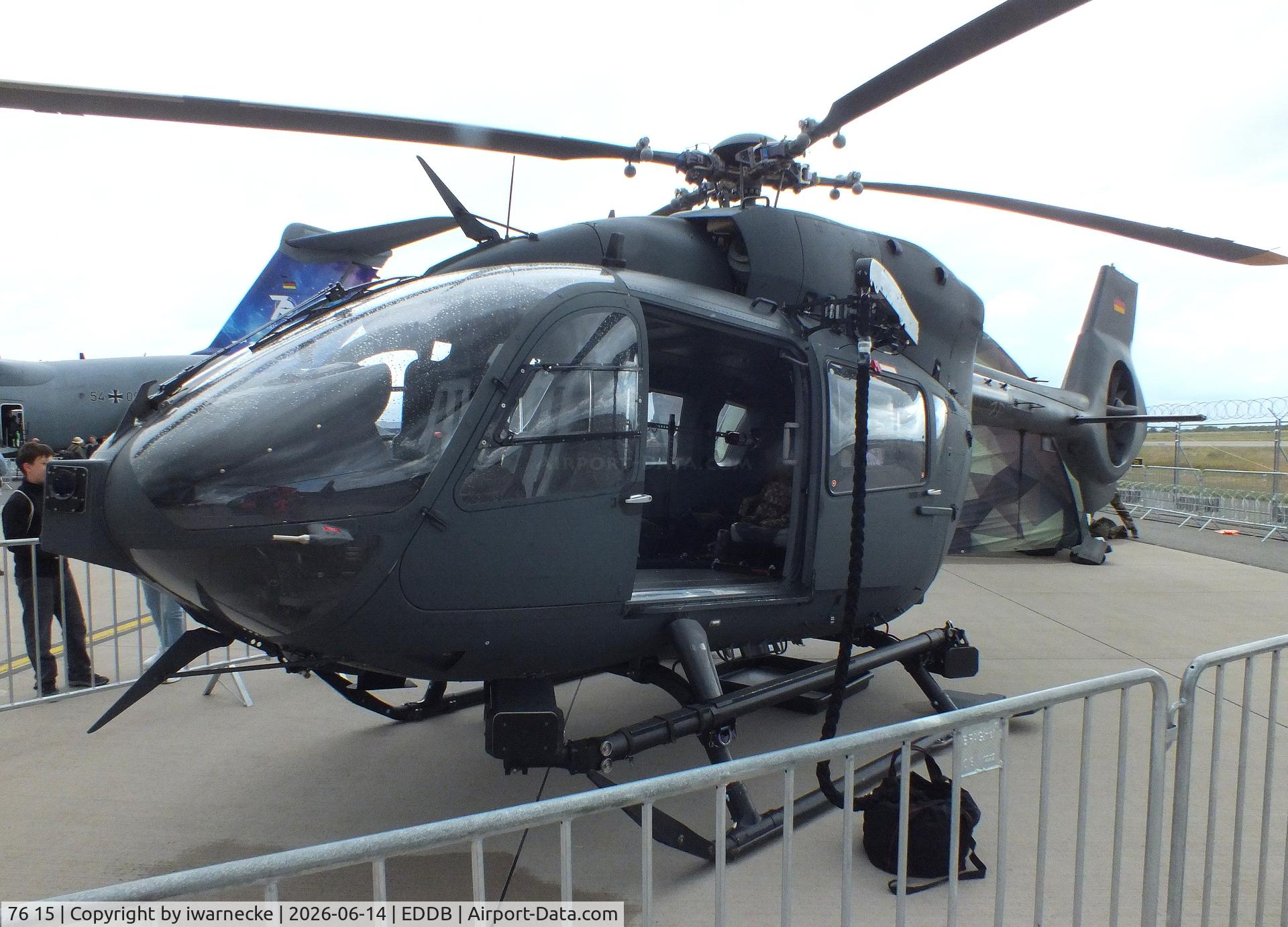 Aircraft 76 15, Airbus Helicopters H-145M (MBB-BK117 D2M), c/n 20139, Airbus Helicopters H145M LUH SOF of the Bundeswehr Spezialkräfte (german special operations forces) at ILA 2026, Berlin, at EDDB, photo by iwarnecke
