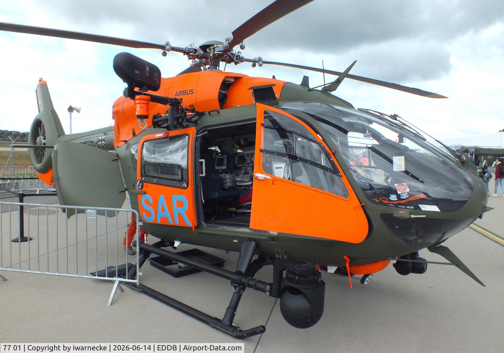 Aircraft 77 01, 2019 Airbus Helicopters H-145M (BK-117D-2), c/n 20268, Airbus Helicopters H145M LUH SAR of Heeresflieger (German army aviation) at the ILA 2026, Berlin, at EDDB, photo by iwarnecke