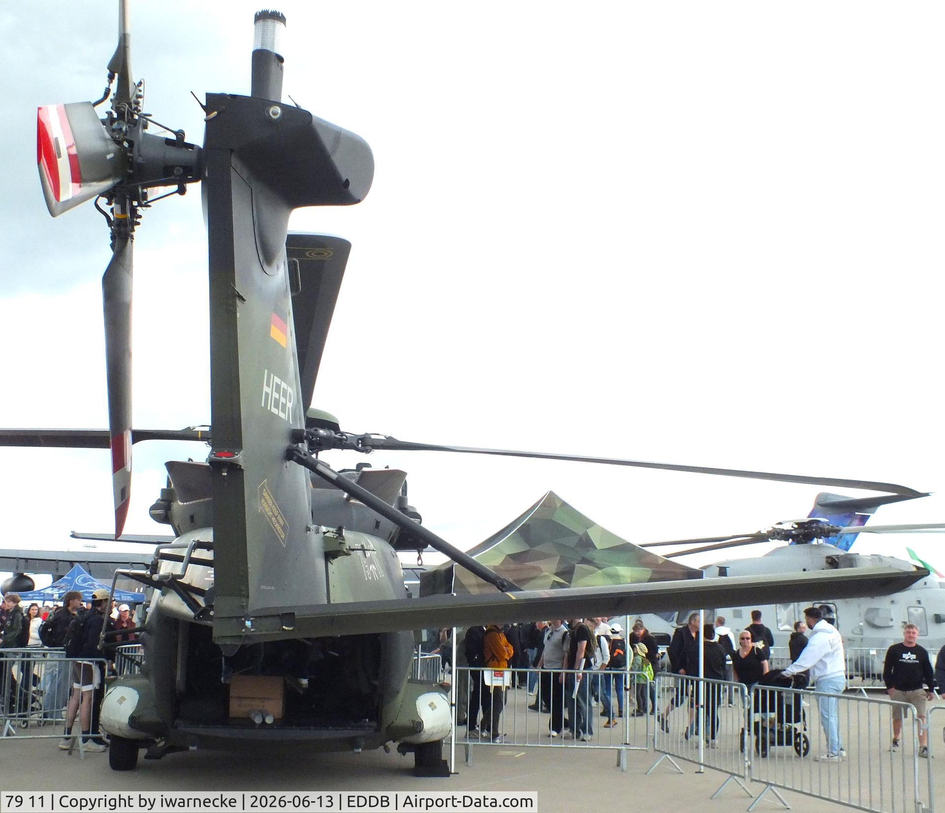 Aircraft 79 11, 2013 NHI NH-90 TTH HEER Caiman, c/n 1143, NHI NH90 TTH of the Heeresflieger (german army) at ILA 2026, Berlin, at EDDB, photo by iwarnecke