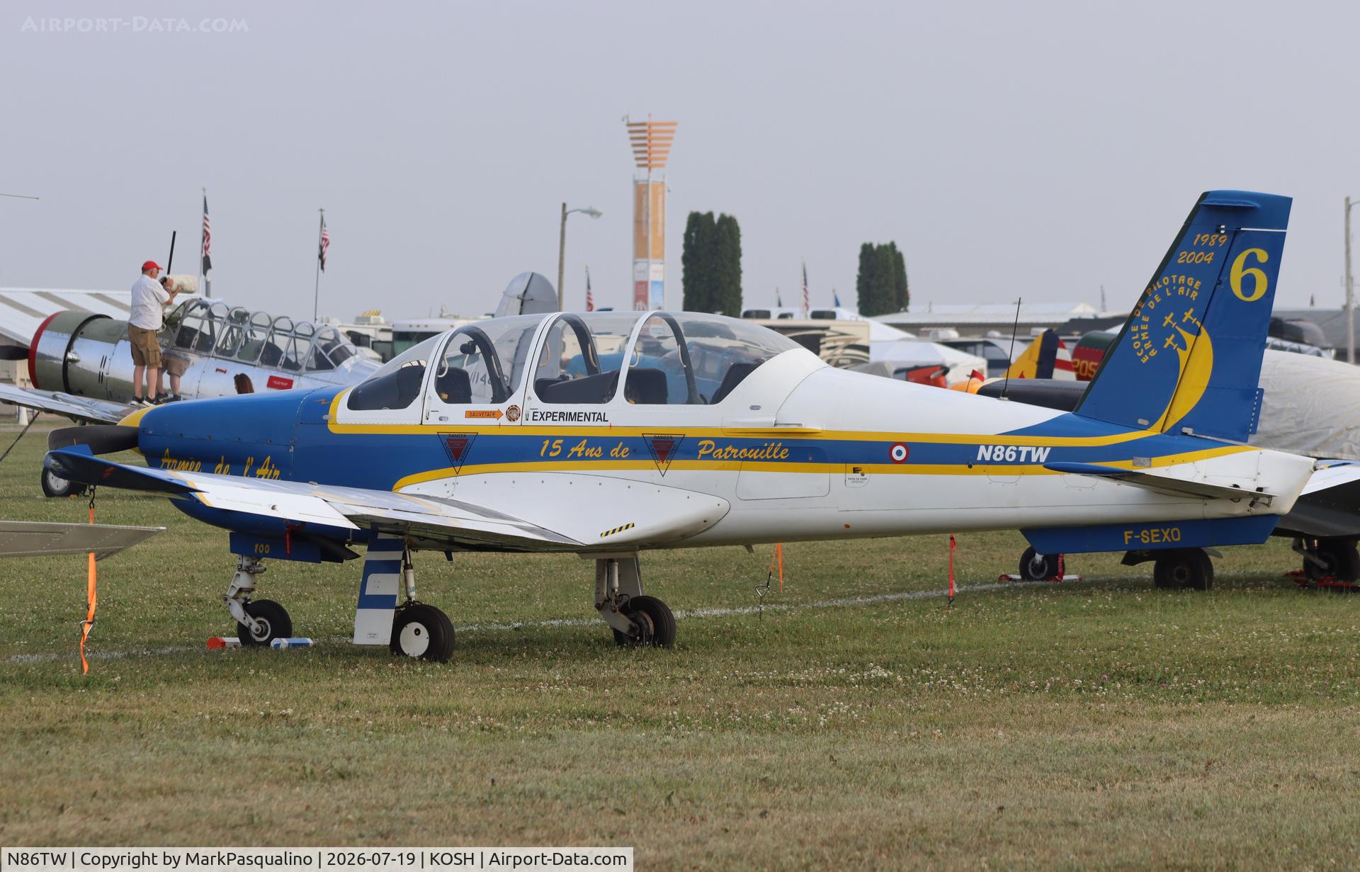 Aircraft N86TW, Socata TB-30 Epsilon, c/n 100, Socata TB-30 Epsilon, at KOSH, photo by MarkPasqualino