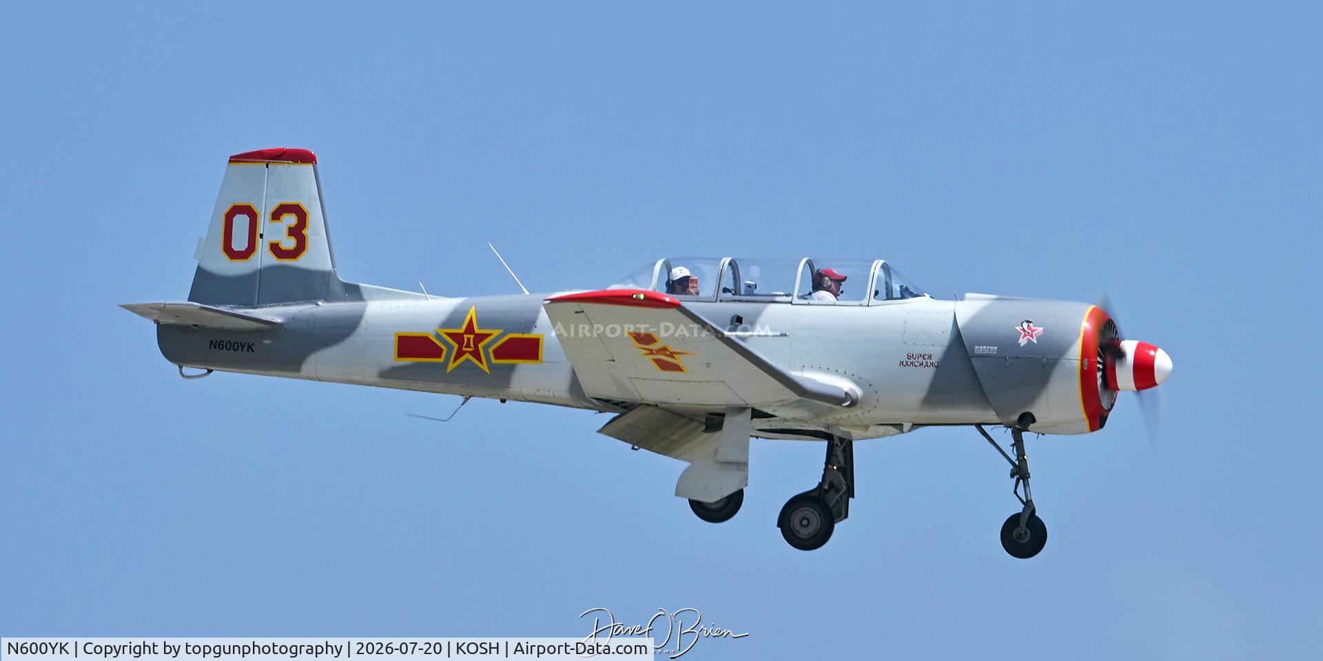 Aircraft N600YK, 2001 Nanchang CJ-6A, c/n H2S001, Oshkosh 26, at KOSH, photo by topgunphotography