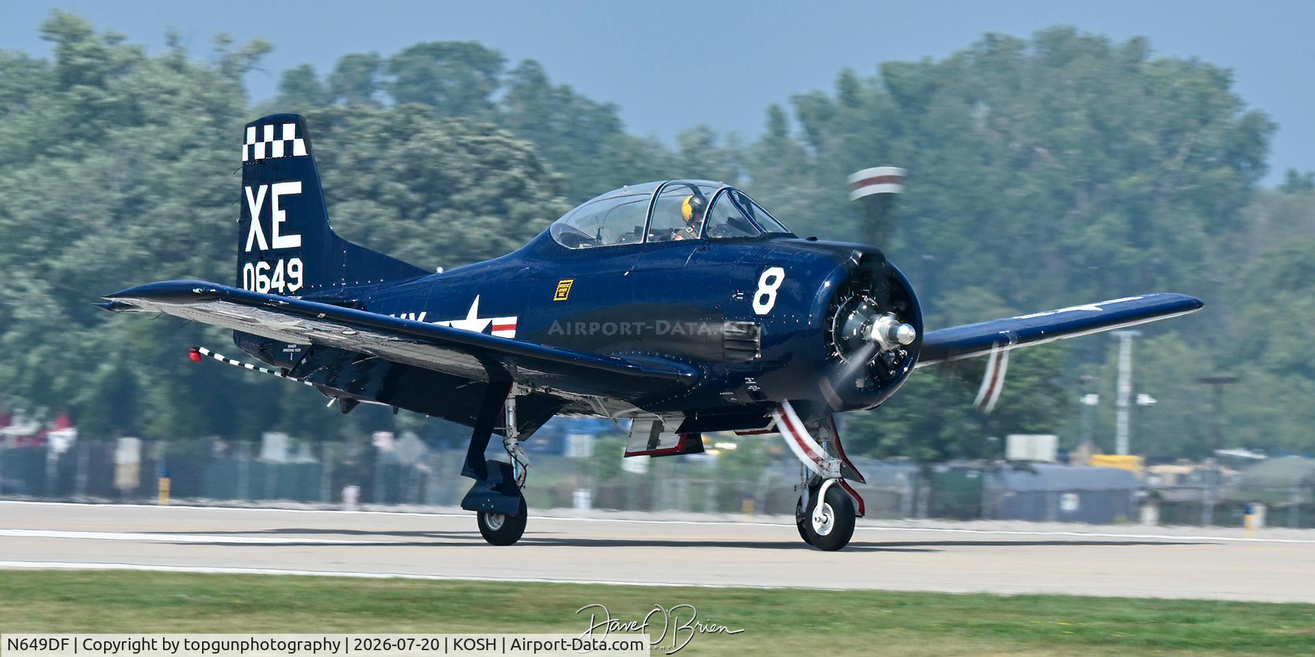 Aircraft N649DF, 1957 North American T-28C Trojan, c/n 226-226 (140649), Oshkosh 26, at KOSH, photo by topgunphotography