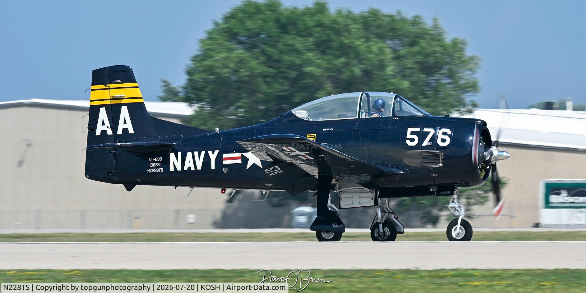 Aircraft N228TS, 1954 North American T-28D Trojan, c/n 200-422, Oshkosh 26, at KOSH, photo by topgunphotography