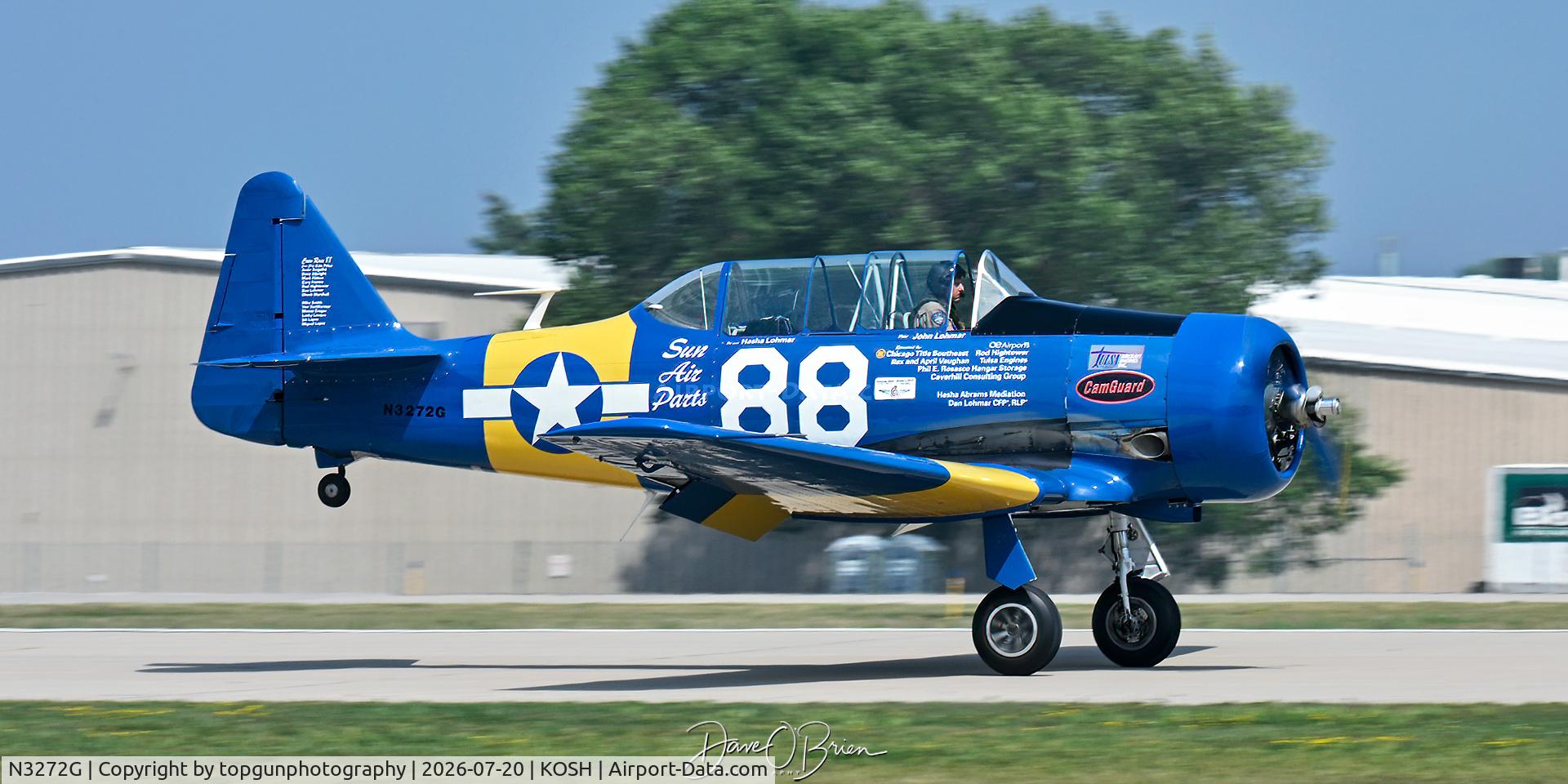 Aircraft N3272G, 1942 North American SNJ-5 Texan Texan, c/n 84826, Oshkosh 26, at KOSH, photo by topgunphotography