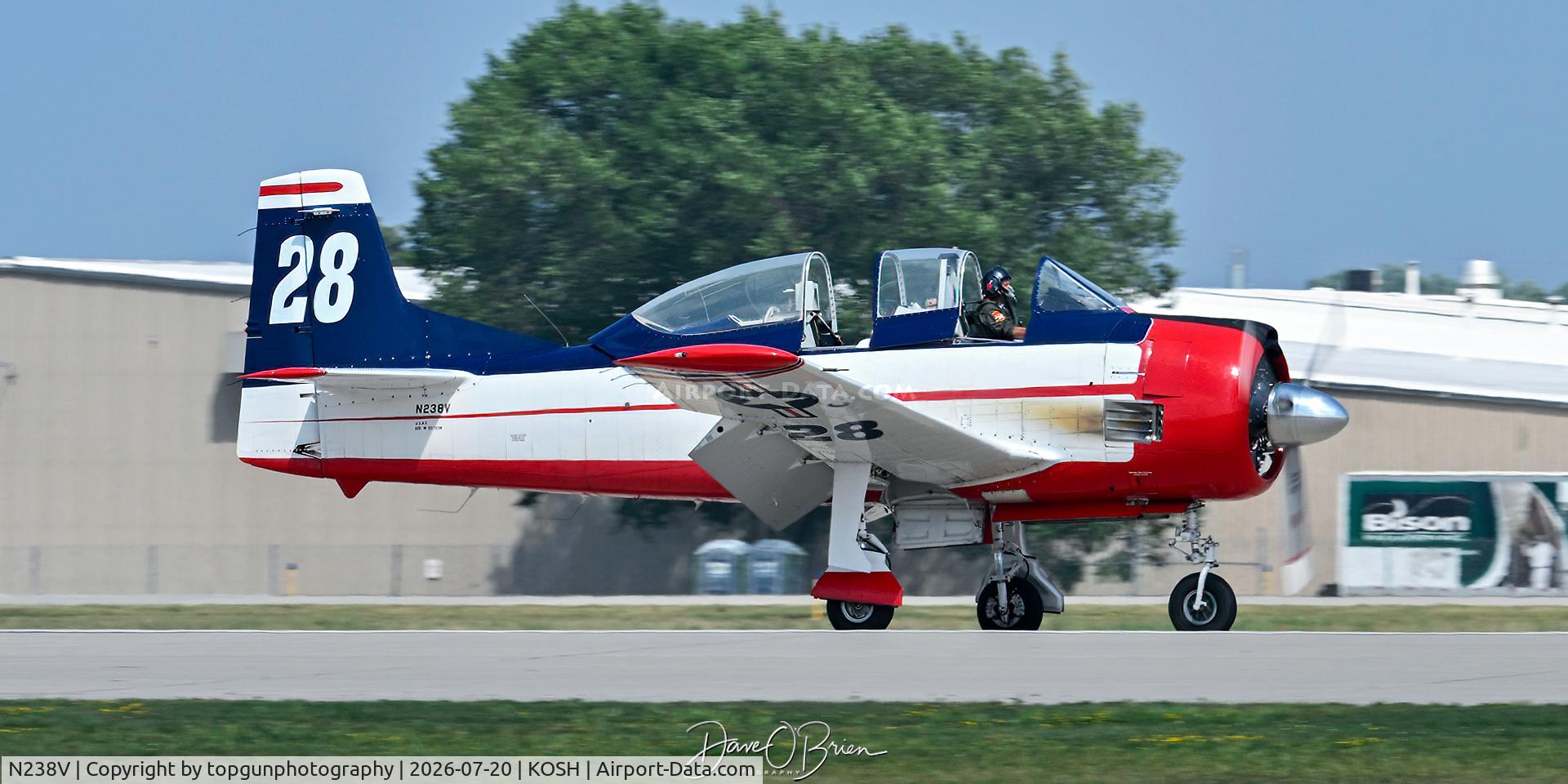 Aircraft N238V, 1952 North American T-28B Trojan, c/n 189-53 (52-1238), Oshkosh 26, at KOSH, photo by topgunphotography