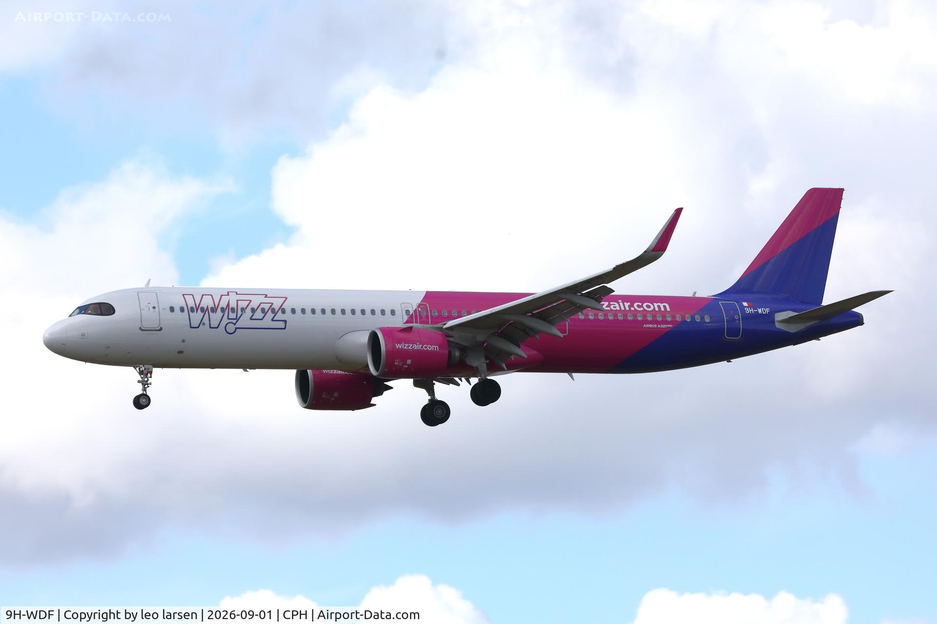 Aircraft 9H-WDF, 2023 Airbus A321-271NX, c/n 11395, Copenhagen 1.9.2026, at CPH, photo by leo larsen