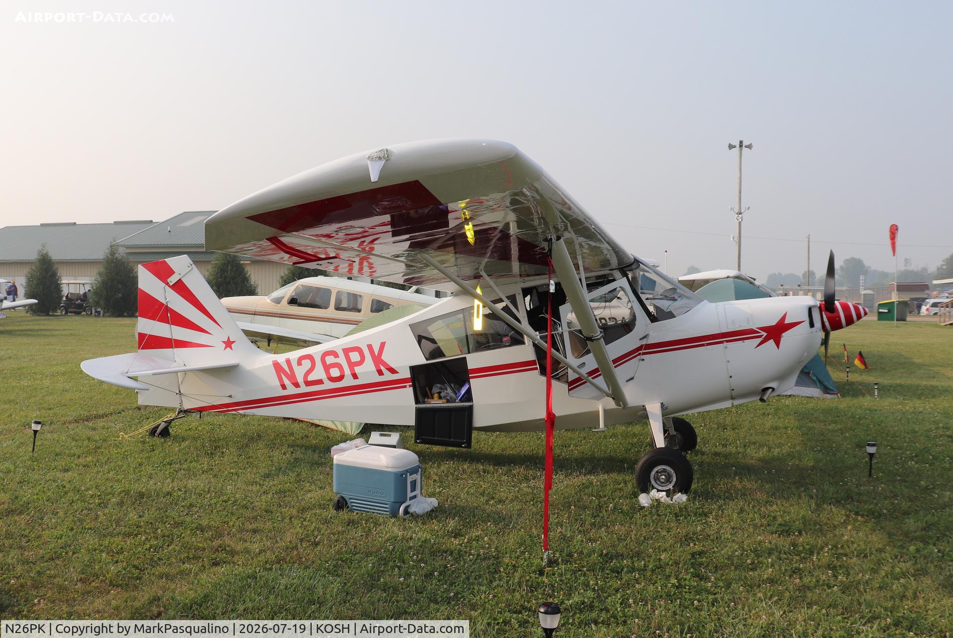 Aircraft N26PK, 1974 Bellanca 7ECA Citabria, c/n 1041-74, Bellanca 7ECA, at KOSH, photo by MarkPasqualino