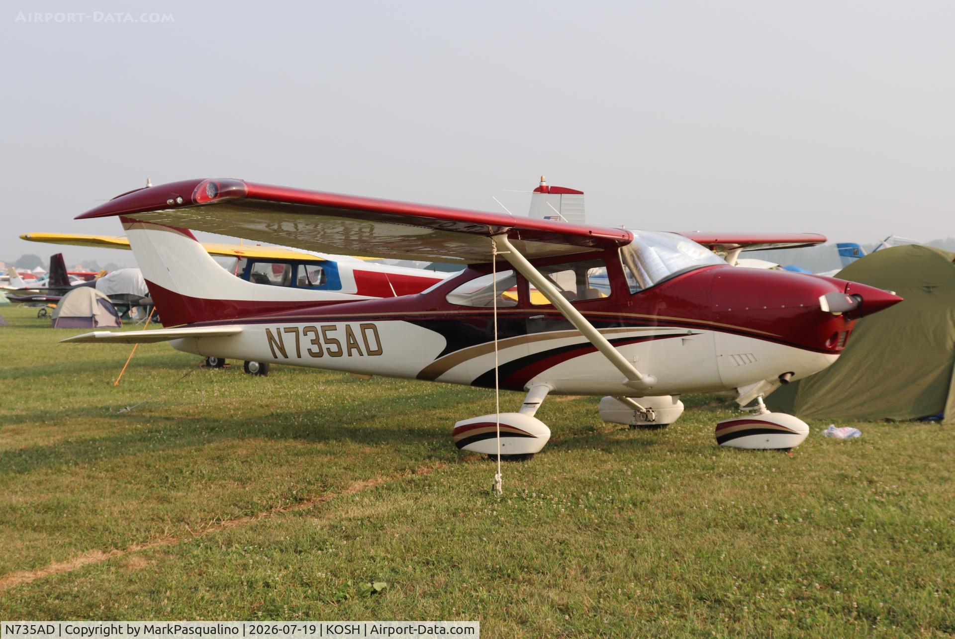 Aircraft N735AD, 1976 Cessna 182Q Skylane, c/n 18265263, Cessna 182Q, at KOSH, photo by MarkPasqualino