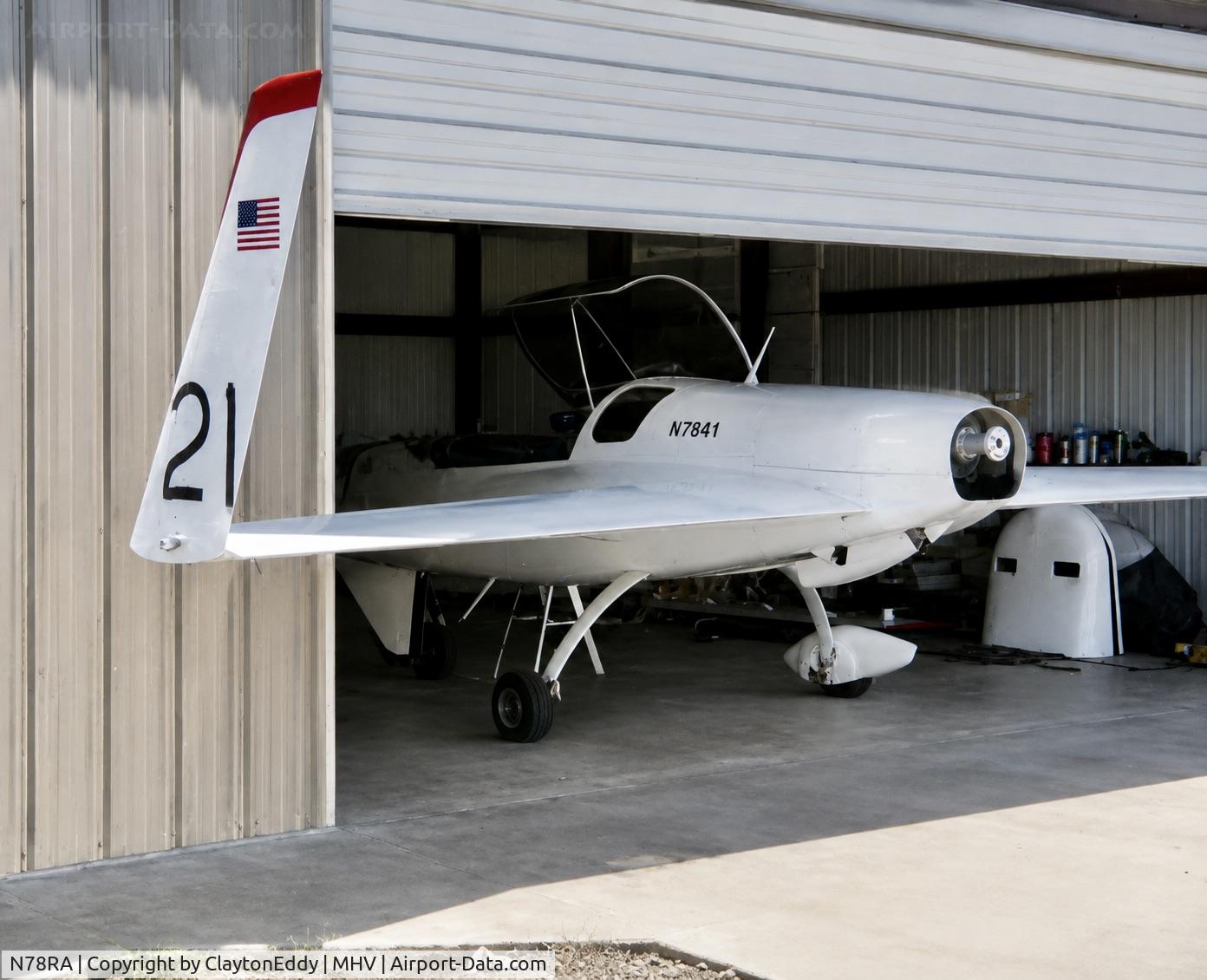 Aircraft N78RA, 1978 Rutan Defiant, c/n 001, Mojave airport in California late 1970's, at MHV, photo by ClaytonEddy