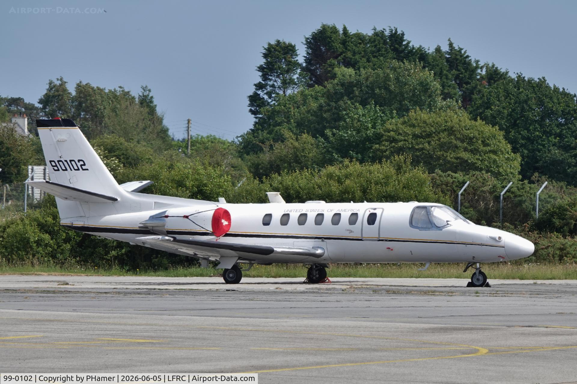 Aircraft 99-0102, 2000 Cessna UC-35A Citation Ultra, c/n 560-0538, 82nd Anniversary of D-Day, at LFRC, photo by PHamer