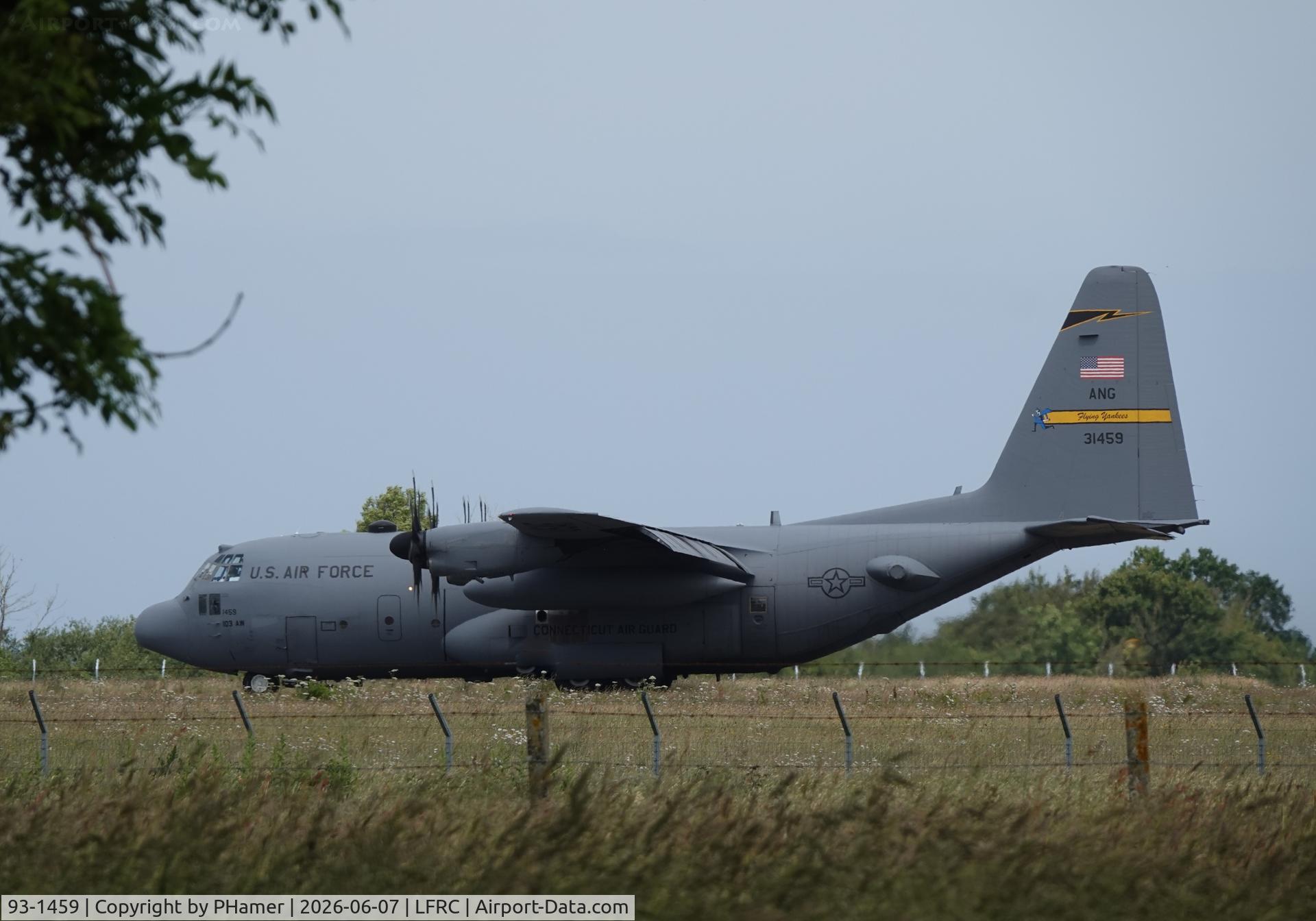 Aircraft 93-1459, 1993 Lockheed C-130H Hercules, c/n 382-5464, 82nd Anniversary of D-Day, at LFRC, photo by PHamer