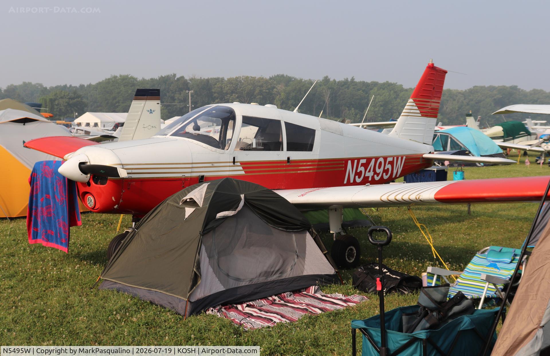 Aircraft N5495W, 1962 Piper PA-28-160 Cherokee, c/n 28-580, Piper PA-28-160, at KOSH, photo by MarkPasqualino
