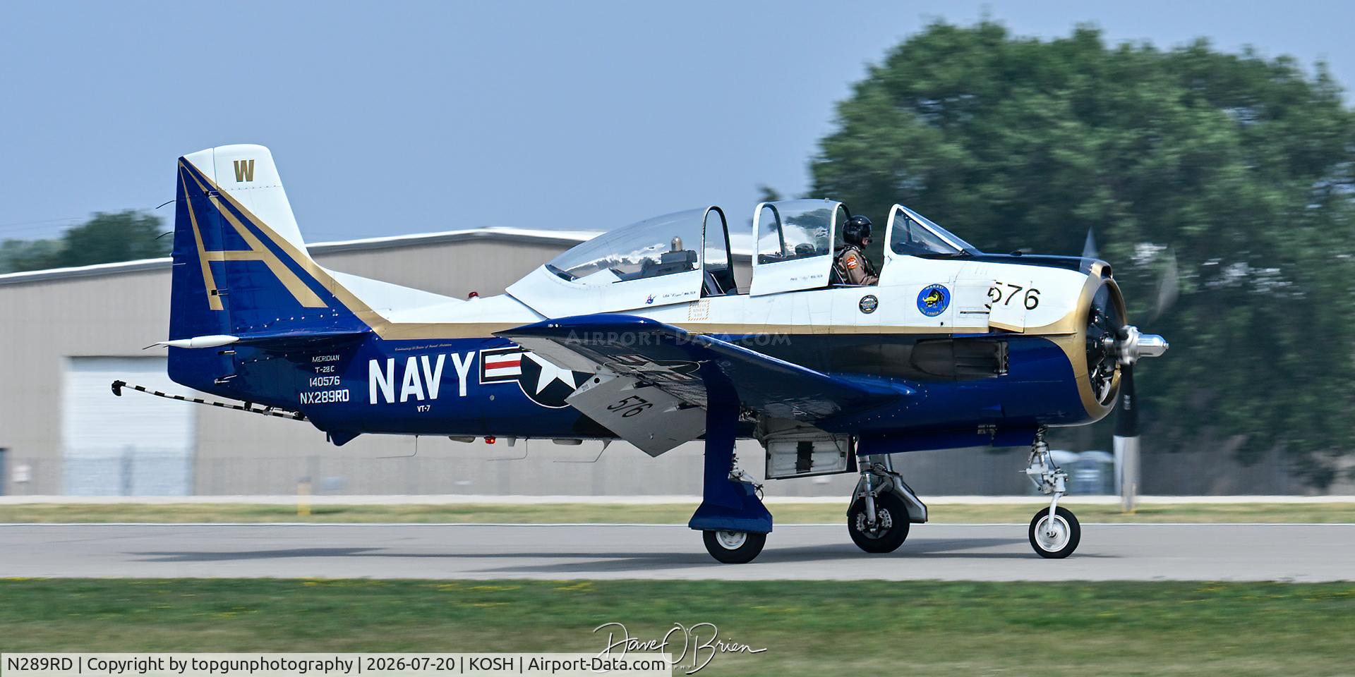 Aircraft N289RD, 1956 North American T-28C Trojan, c/n 226-153, Oshkosh 26, at KOSH, photo by topgunphotography