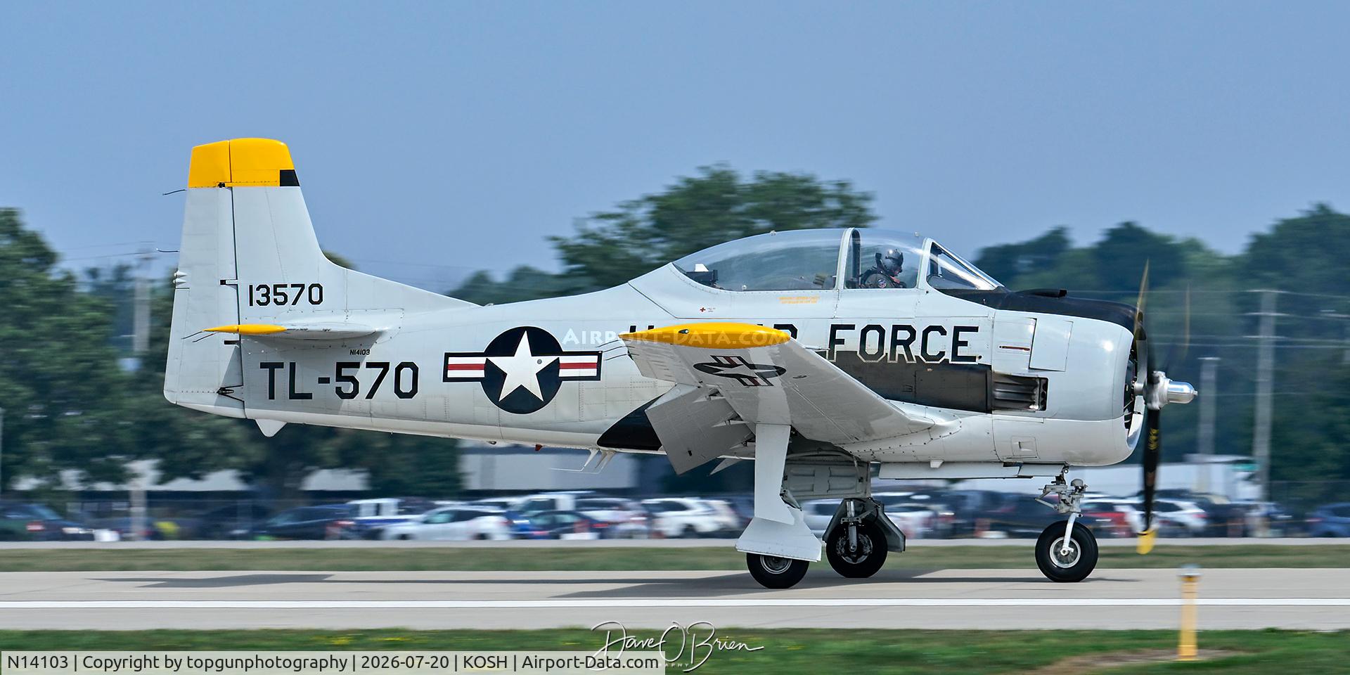 Aircraft N14103, 1951 North American T-28B Trojan, c/n 174-108, Oshkosh26, at KOSH, photo by topgunphotography
