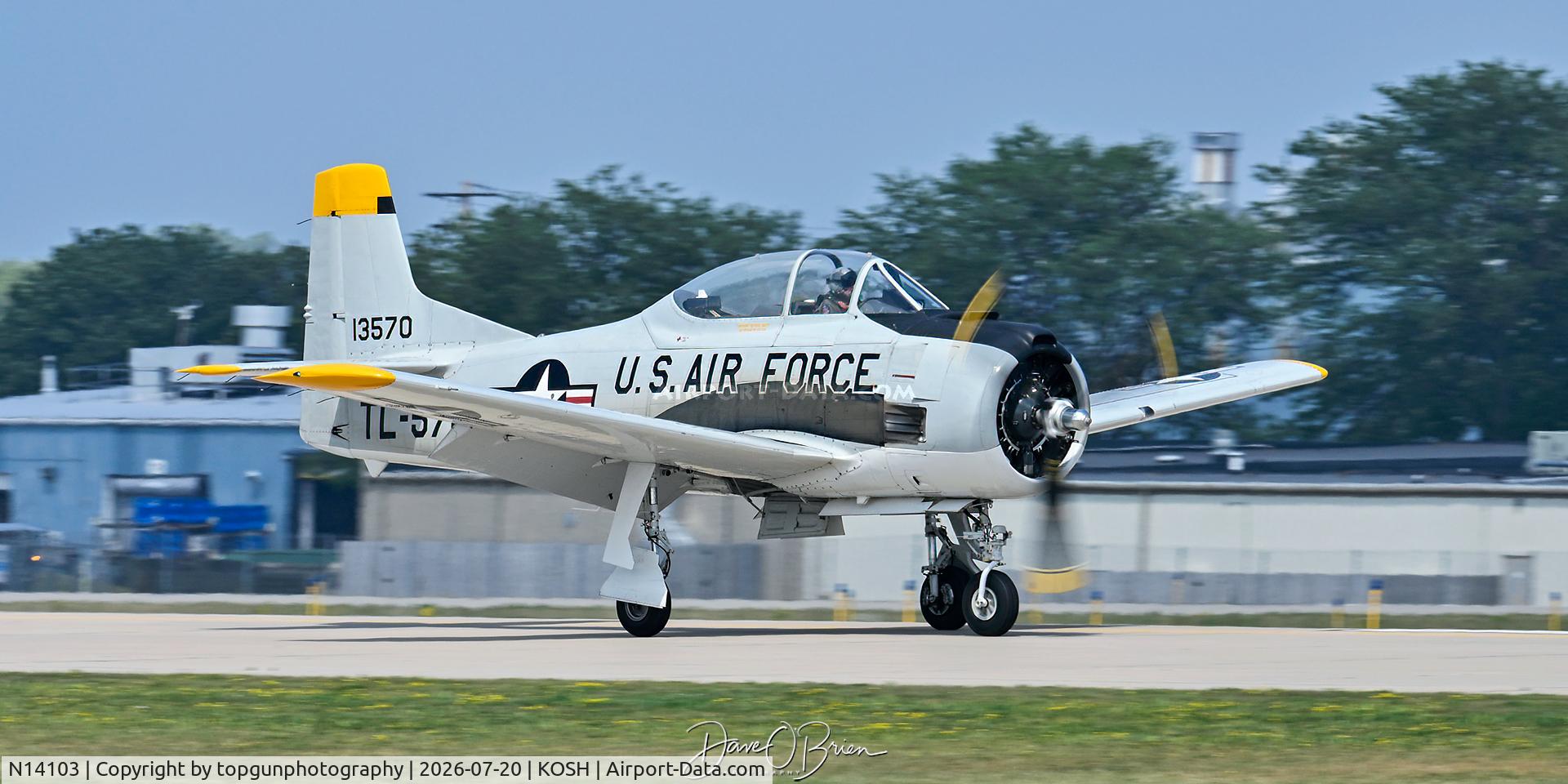 Aircraft N14103, 1951 North American T-28B Trojan, c/n 174-108, Oshkosh 26, at KOSH, photo by topgunphotography