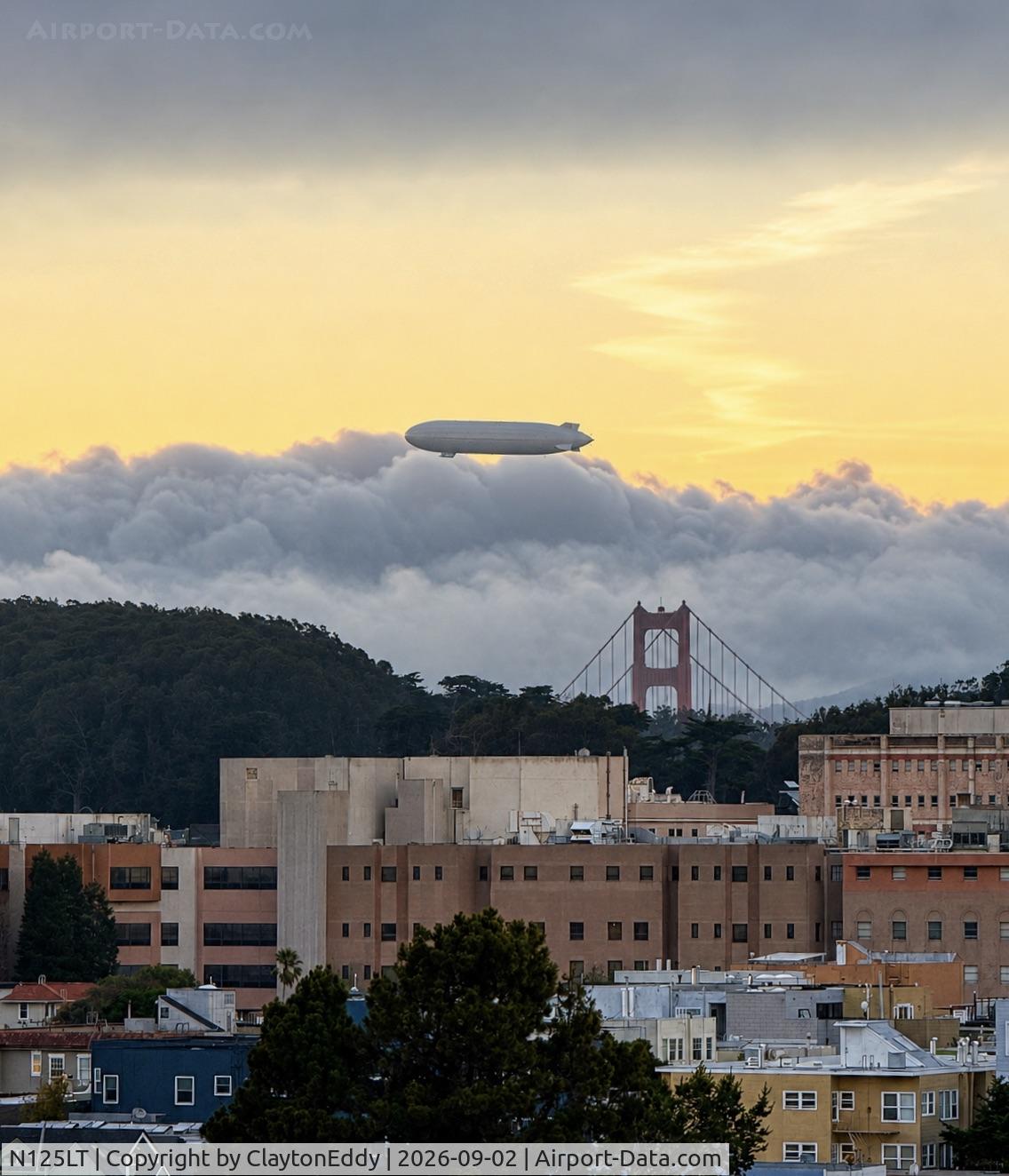 Aircraft N125LT, 2023 Lta Research & Exploration Llc PATHFINDER 1, c/n 001, Rigid Airship over the Golden Gate 2026., photo by ClaytonEddy