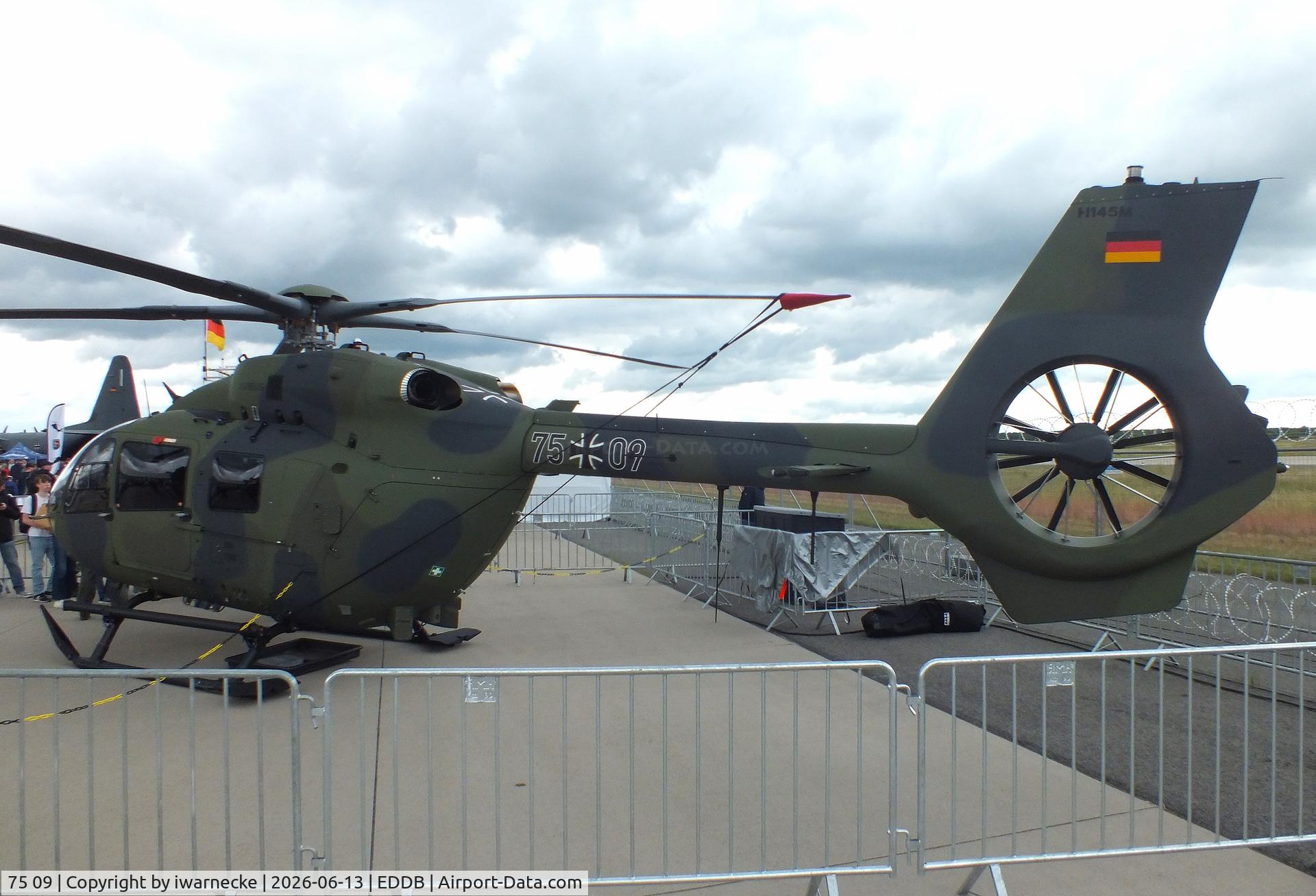 Aircraft 75 09, Airbus Helicopters H-145M, c/n not found_7509, Airbus Helicopters H145M (BK117 D-3M) of the Bundeswehr (German armed forces) at ILA 2026, Berlin, at EDDB, photo by iwarnecke