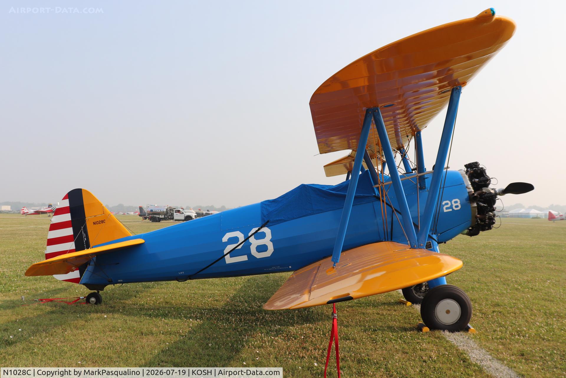 Aircraft N1028C, 1941 Boeing A75N1(PT17), c/n 75-2051, Stearman, at KOSH, photo by MarkPasqualino