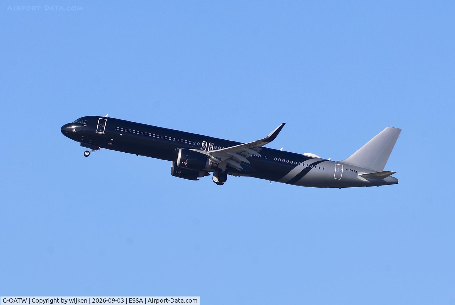 Aircraft G-OATW, 2021 Airbus A321-253NX, c/n 10238, Rwy 19R, at ESSA, photo by wijken