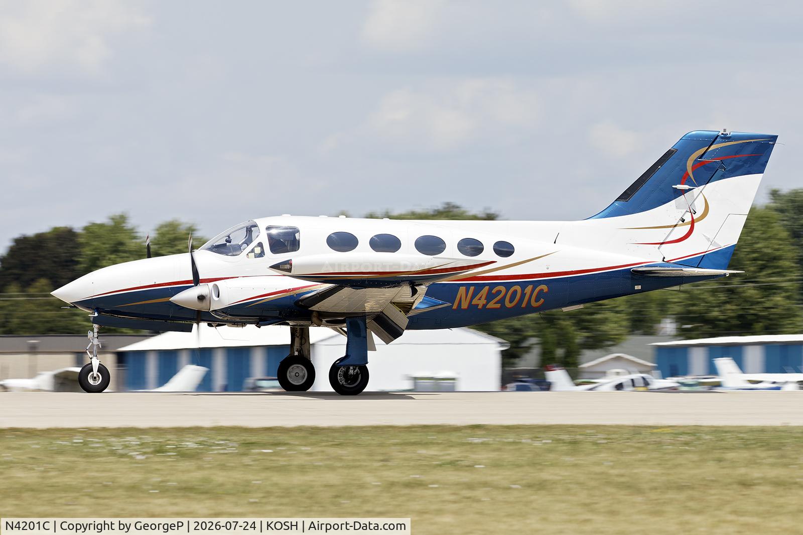 Aircraft N4201C, 1974 Cessna 414 Chancellor, c/n 414-0517, Airventure 2026., at KOSH, photo by GeorgeP