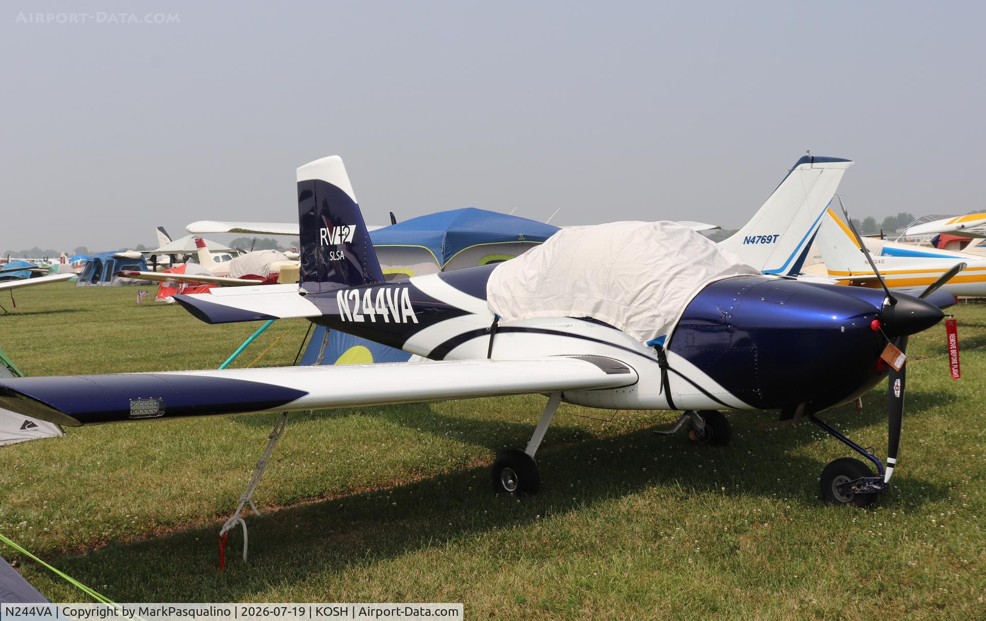 Aircraft N244VA, 2013 Vans Aircraft Inc RV-12, c/n 12019, Vans RV-12, at KOSH, photo by MarkPasqualino