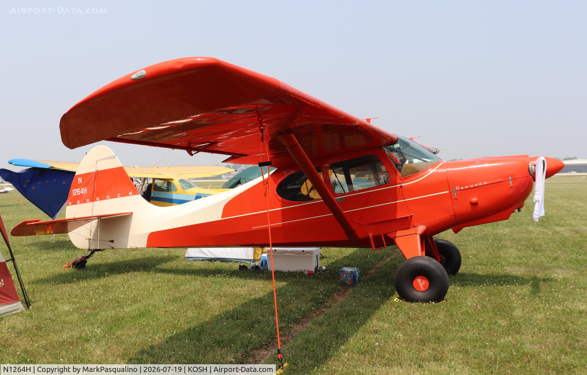 Aircraft N1264H, 1948 Aeronca 15AC Sedan, c/n 15AC-276, Aeronca 15AC, at KOSH, photo by MarkPasqualino