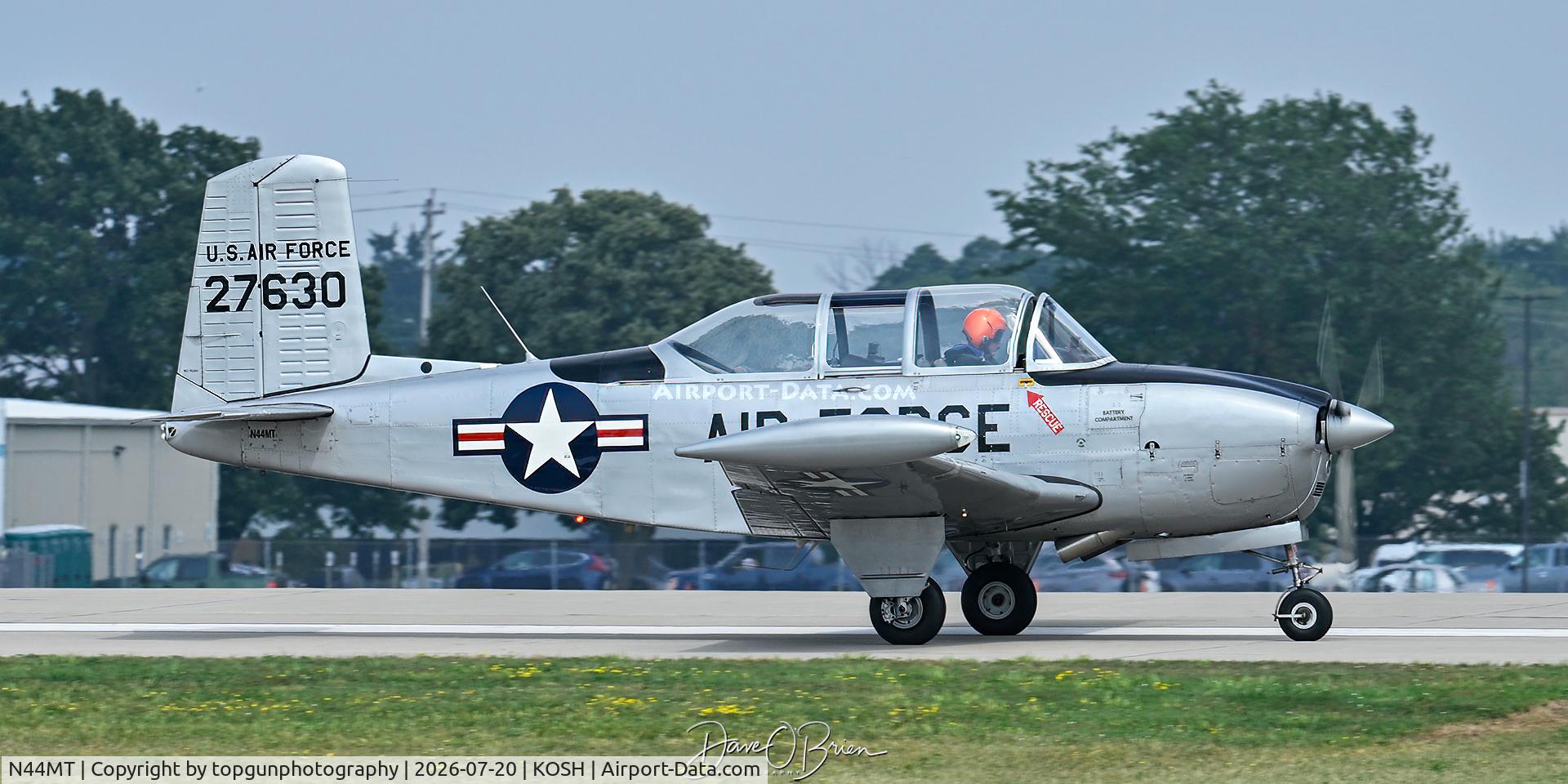 Aircraft N44MT, 1952 Beech T-34A (A45) Mentor Mentor, c/n G-11, Oshkosh 26, at KOSH, photo by topgunphotography