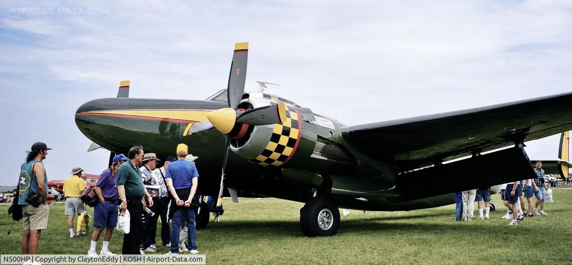 Aircraft N500HP, 1963 Dee Howard Co 500, c/n 500-105, Oshkosh airport 1990's, at KOSH, photo by ClaytonEddy
