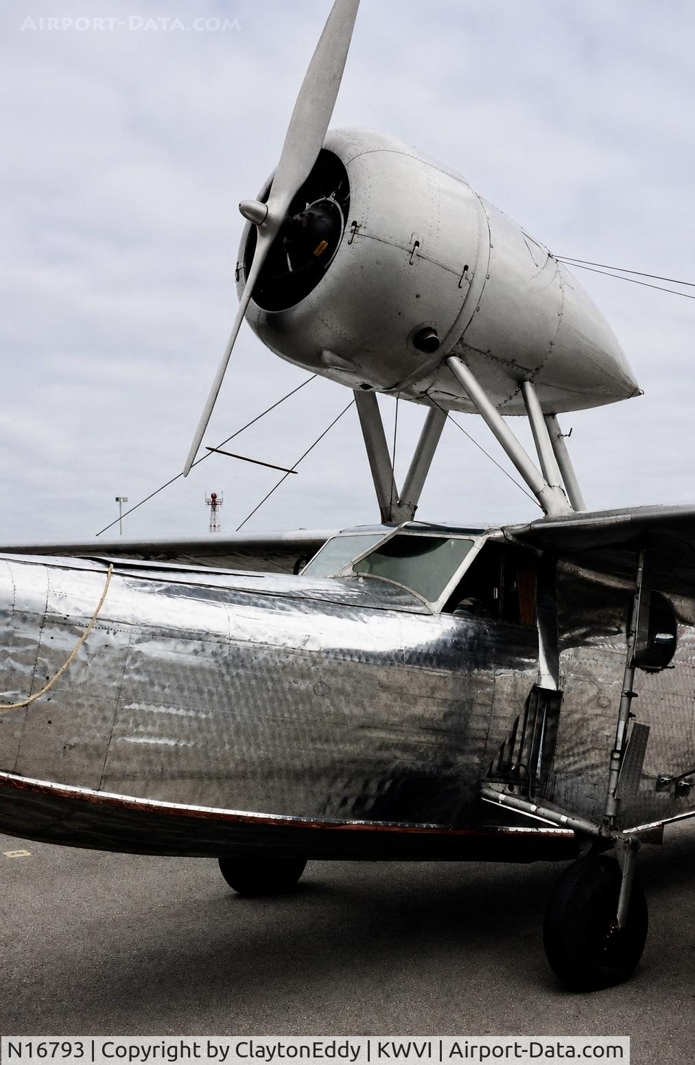 Aircraft N16793, 1936 Fleetwings F401, c/n 1, Watsonville airport airshow in California 1995, at KWVI, photo by ClaytonEddy