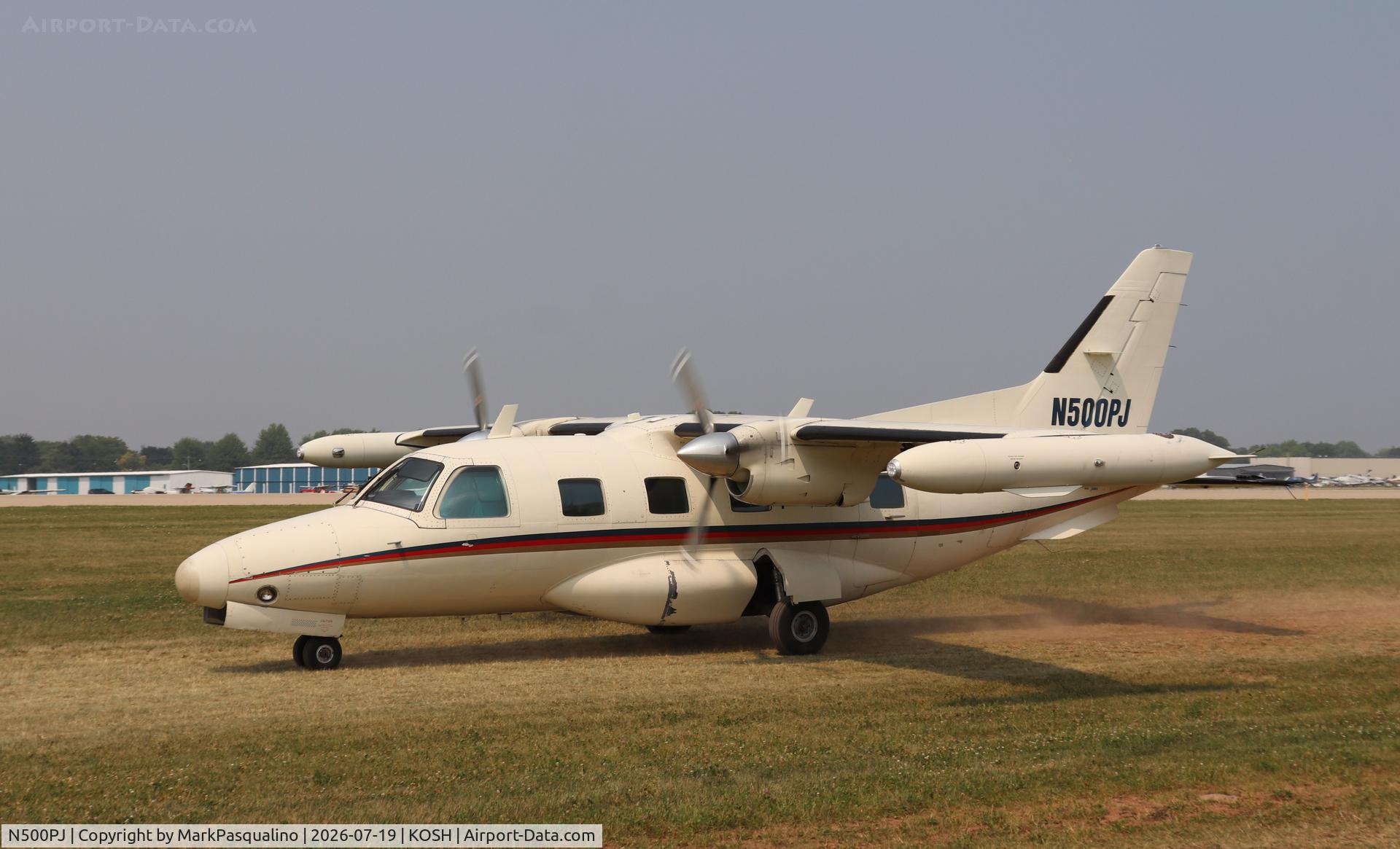 Aircraft N500PJ, Mitsubishi MU-2B-36, c/n 668, Mitsubishi MU-2B-36, at KOSH, photo by MarkPasqualino
