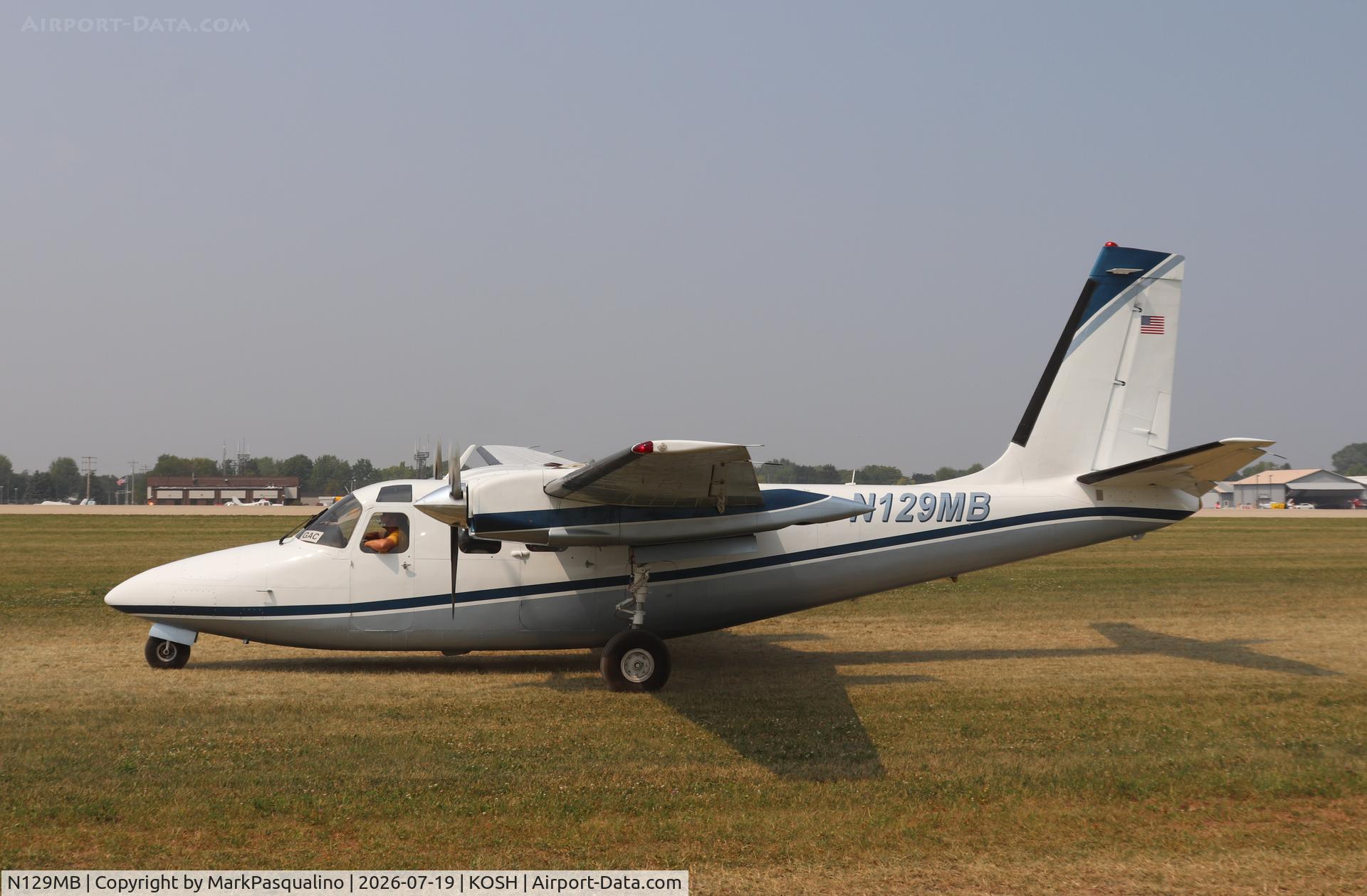 Aircraft N129MB, 1971 Aero Commander 500 S, c/n 3108, Aero Commander 500 S, at KOSH, photo by MarkPasqualino