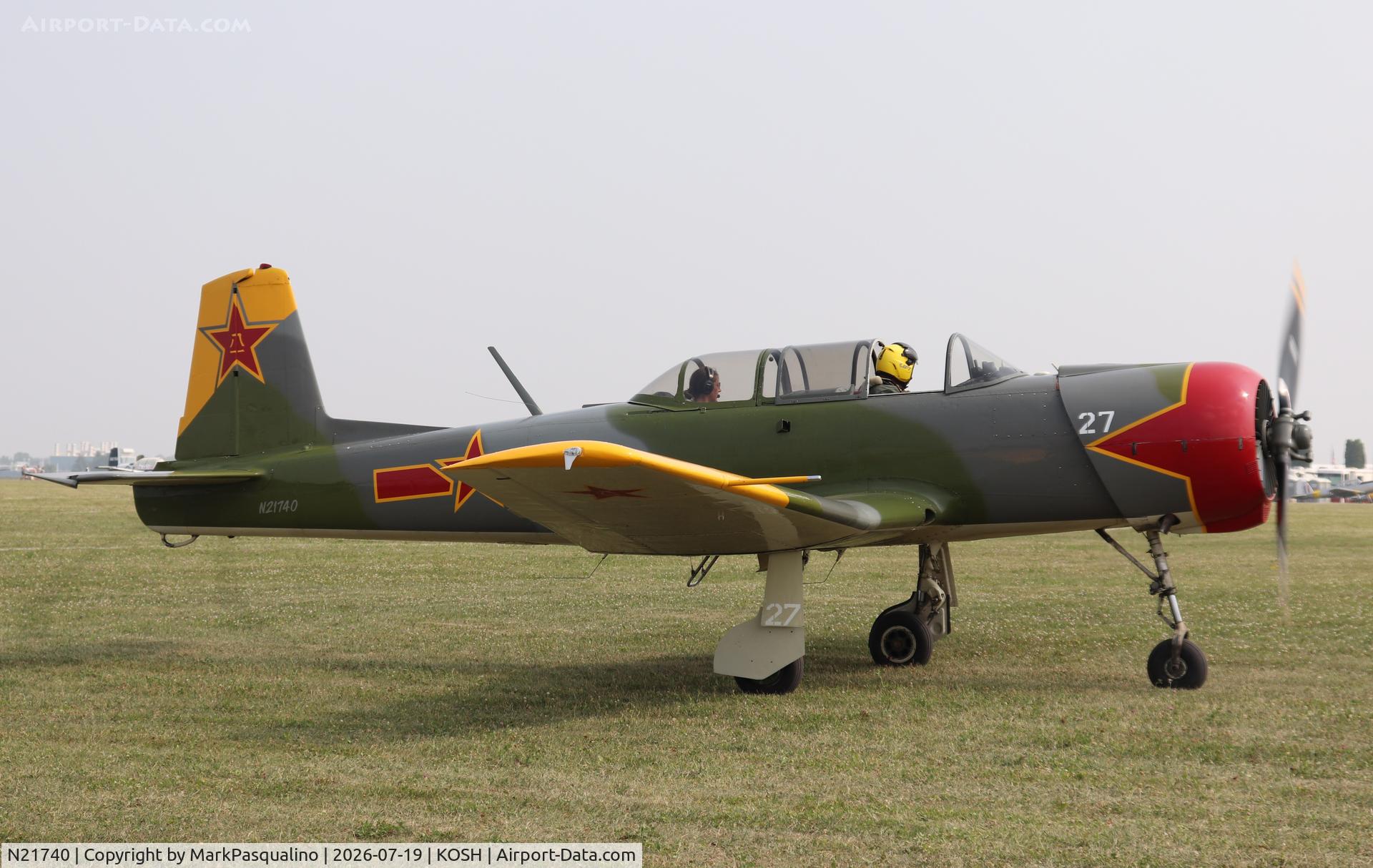 Aircraft N21740, 1991 Nanchang CJ-6, c/n 3932005, Nanchang CJ-6, at KOSH, photo by MarkPasqualino