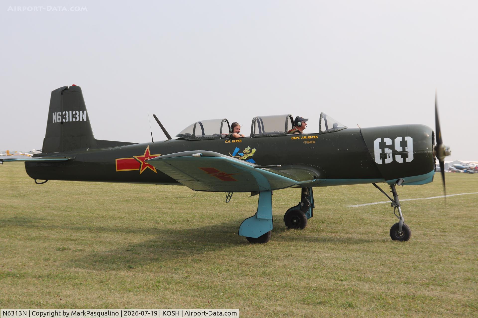 Aircraft N6313N, 1979 Nanchang CJ-6A, c/n 3532022, Nanchang CJ-6A, at KOSH, photo by MarkPasqualino