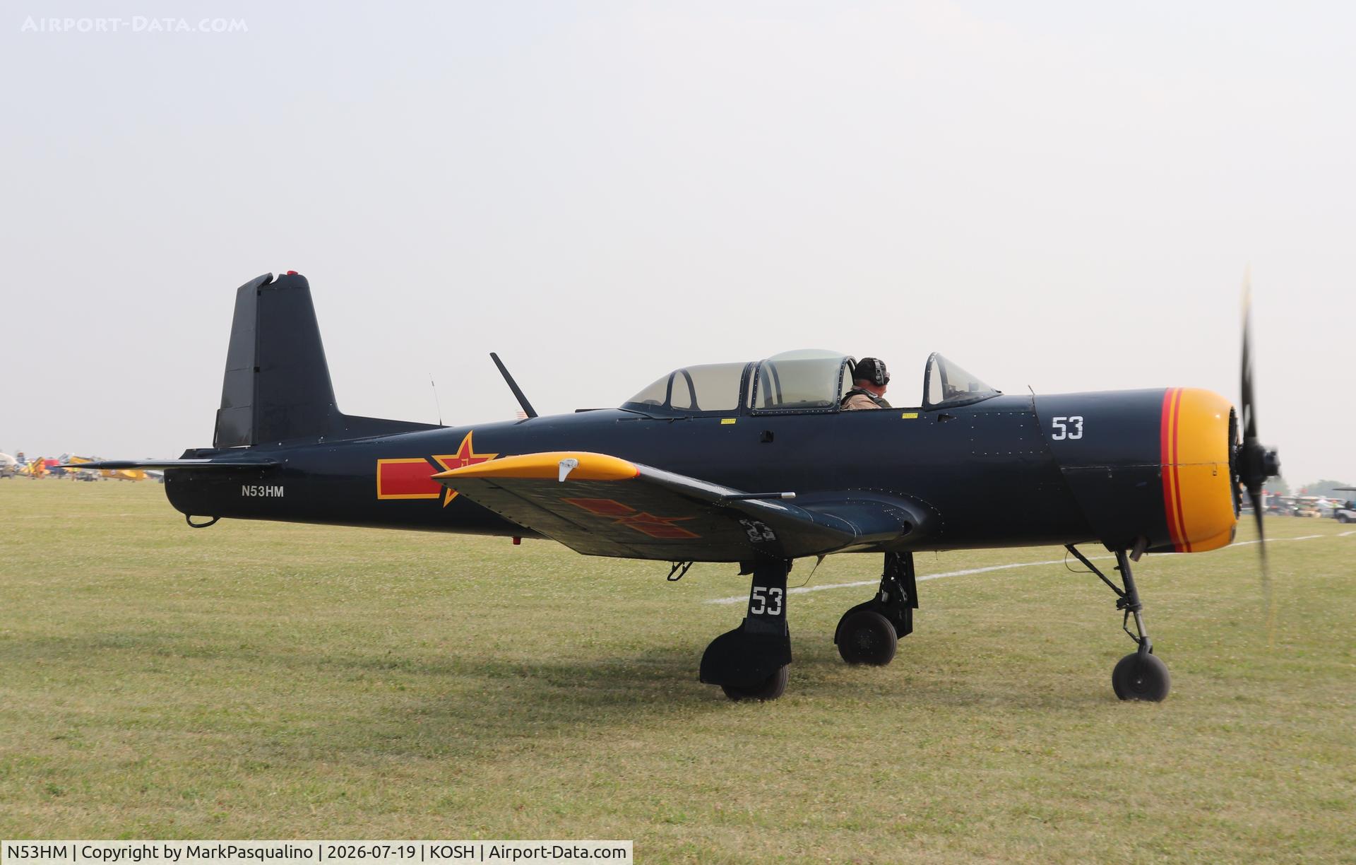 Aircraft N53HM, 1975 Nanchang CJ-6A, c/n 3051201, Nanchang CJ-6A, at KOSH, photo by MarkPasqualino