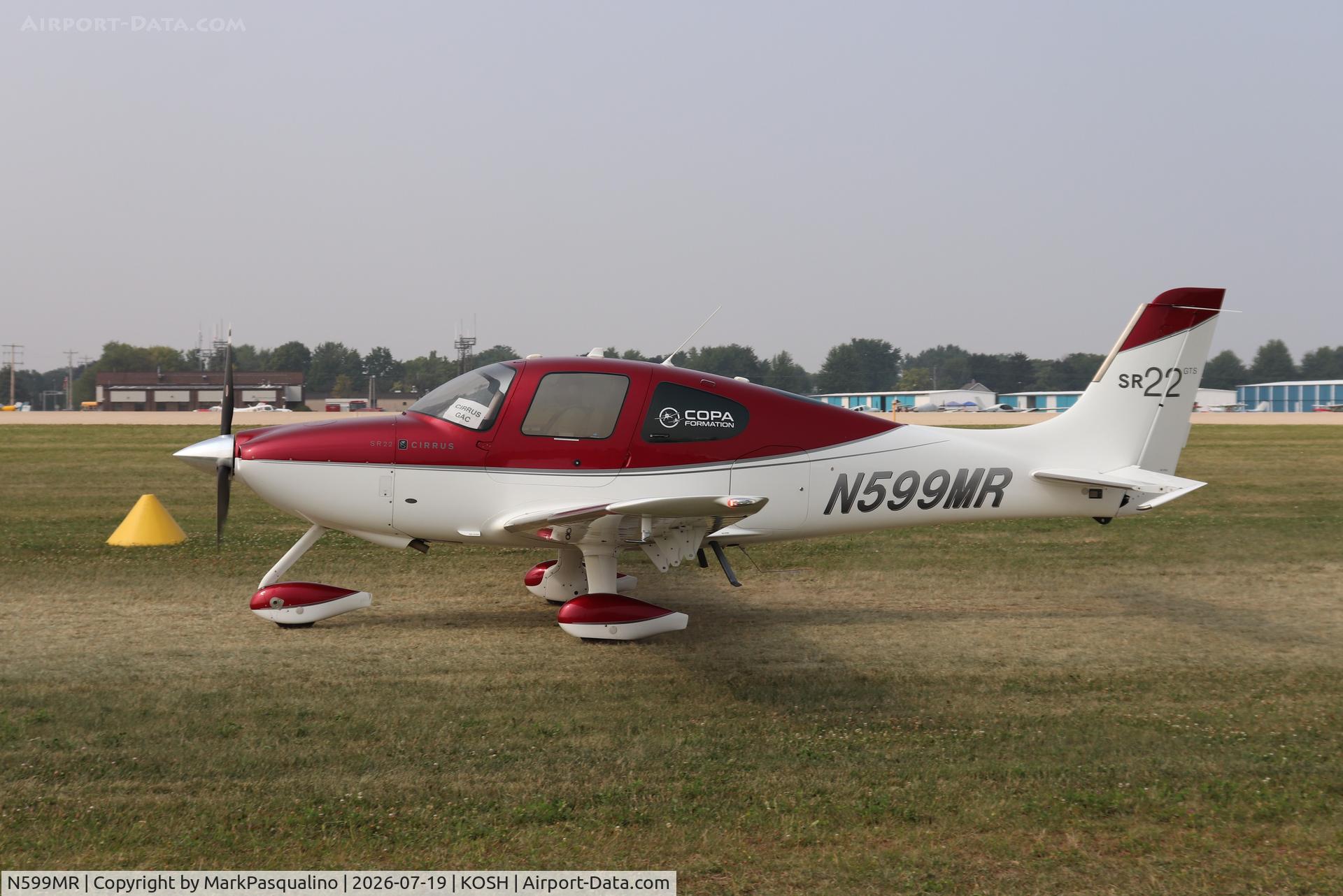 Aircraft N599MR, Cirrus SR22, c/n 3655, Cirrus SR22, at KOSH, photo by MarkPasqualino