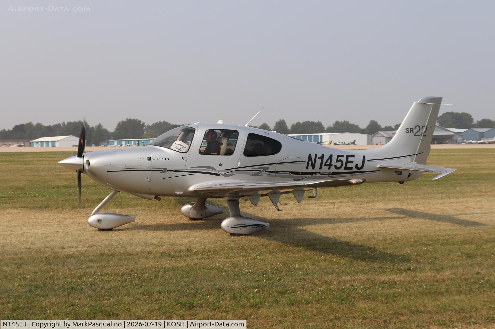 Aircraft N145EJ, Cirrus SR22 GTS, c/n 3383, Cirrus SR22, at KOSH, photo by MarkPasqualino