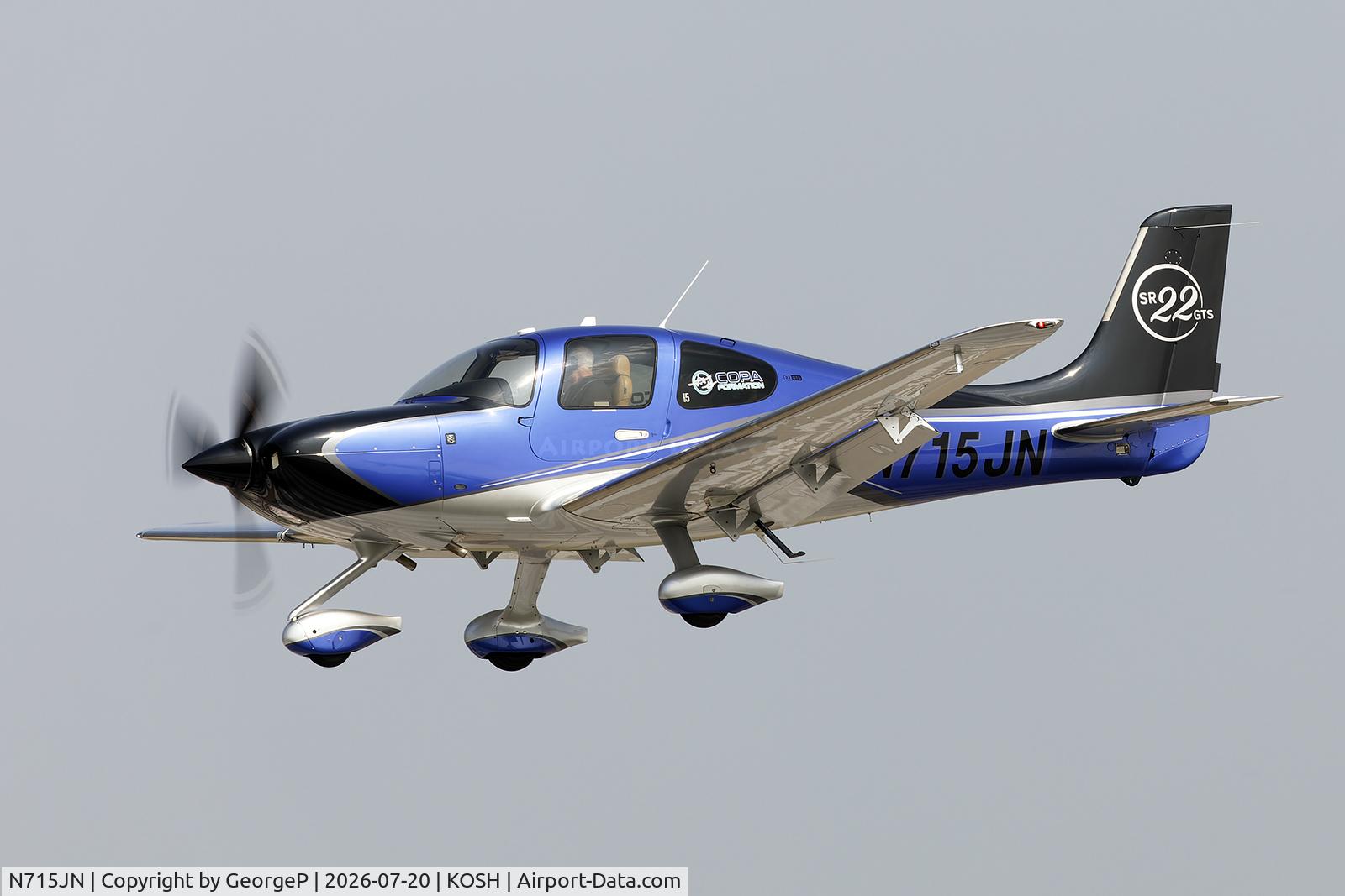 Aircraft N715JN, 2013 Cirrus Design Corp SR22, c/n 3958, Airventure 2026., at KOSH, photo by GeorgeP