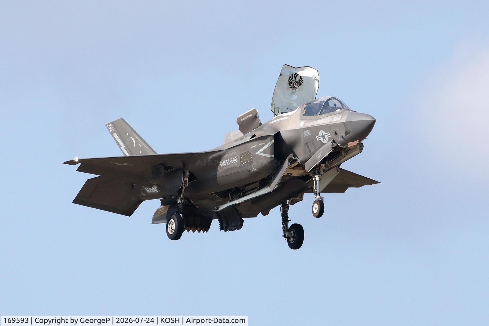 Aircraft 169593, 2018 Lockheed Martin F-35B Lightning II, c/n BF-68, Airventure 2026., at KOSH, photo by GeorgeP