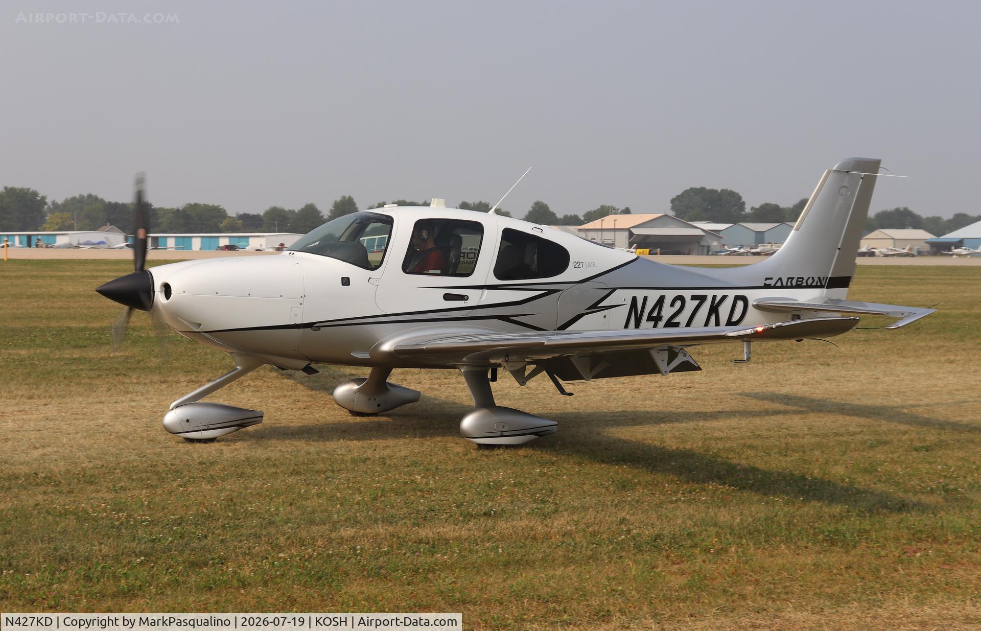 Aircraft N427KD, 2019 Cirrus Design Corp SR22T, c/n 1967, Cirrus SR22T, at KOSH, photo by MarkPasqualino