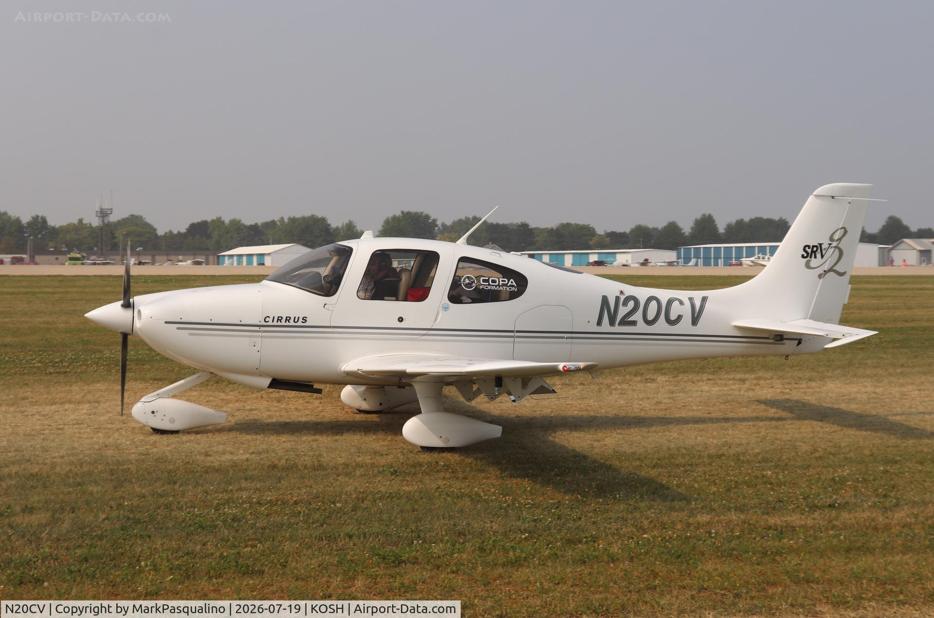Aircraft N20CV, 2005 Cirrus SR20, c/n 1532, Cirrus SR20, at KOSH, photo by MarkPasqualino