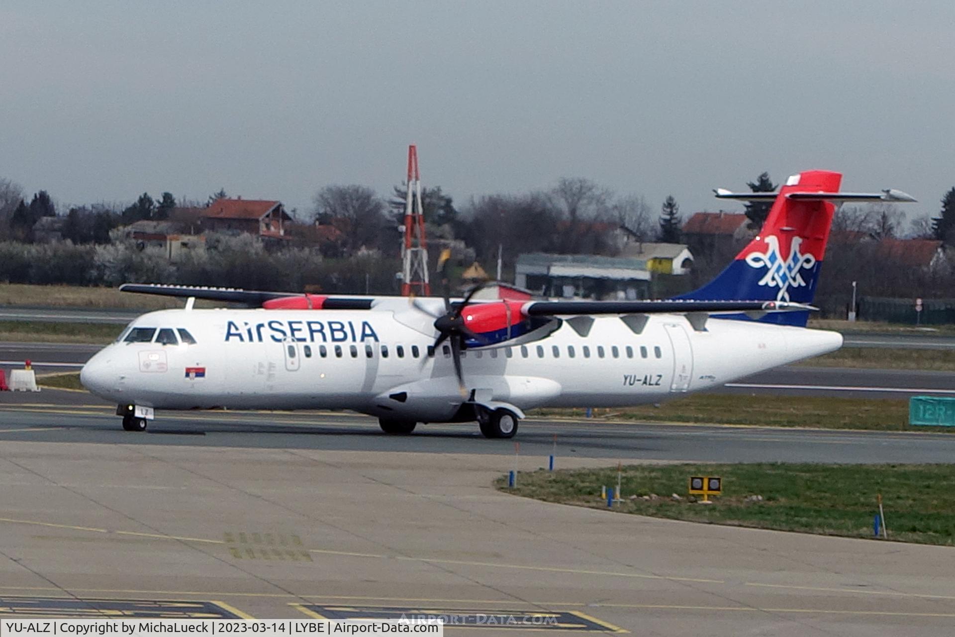 Aircraft YU-ALZ, 2013 ATR 72-600 (72-212A), c/n 1083, At Nikola Tesla, at LYBE, photo by MichaLueck