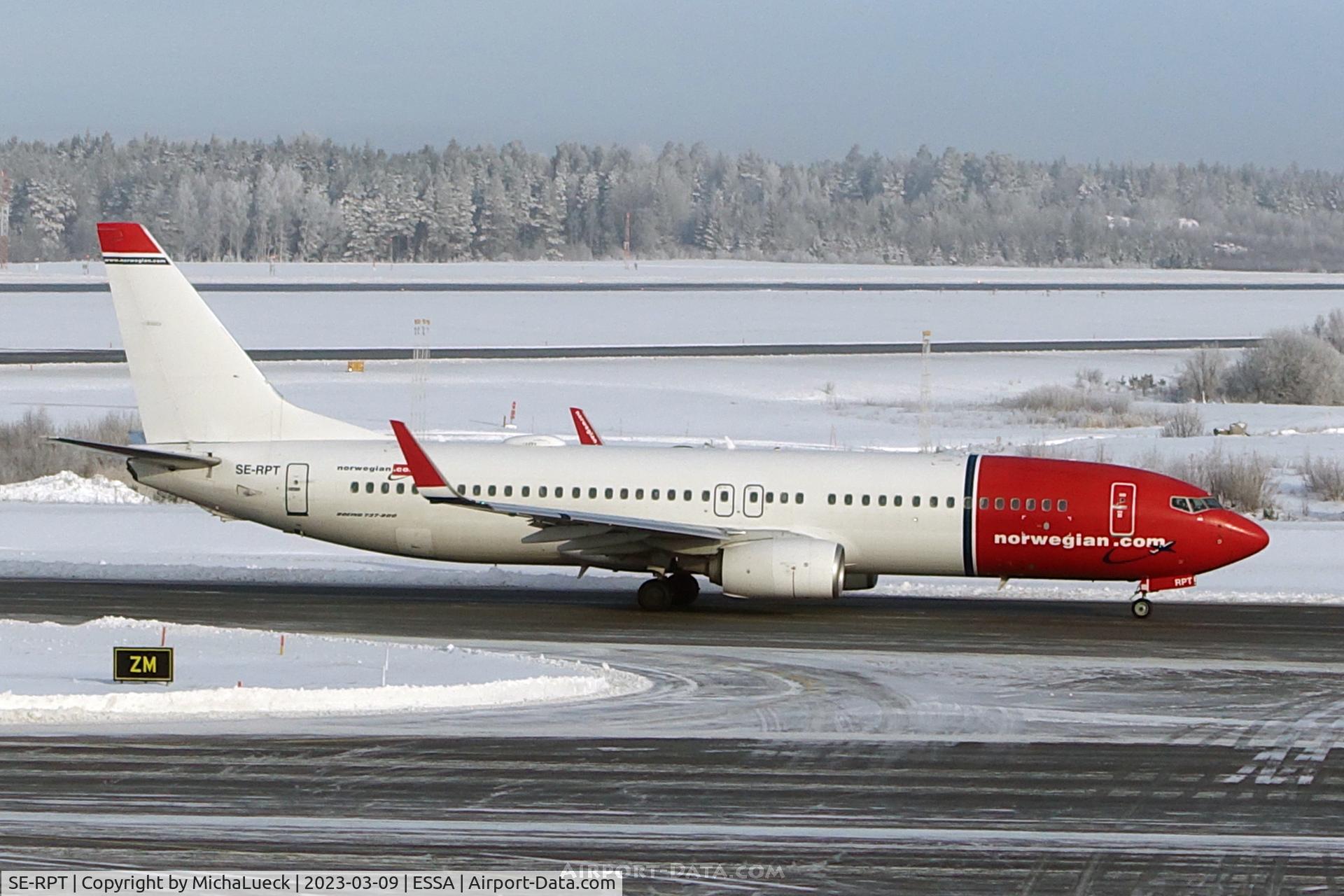 Aircraft SE-RPT, 2015 Boeing 737-8JP, c/n 42070 l/n 5583, At Arlanda, at ESSA, photo by MichaLueck