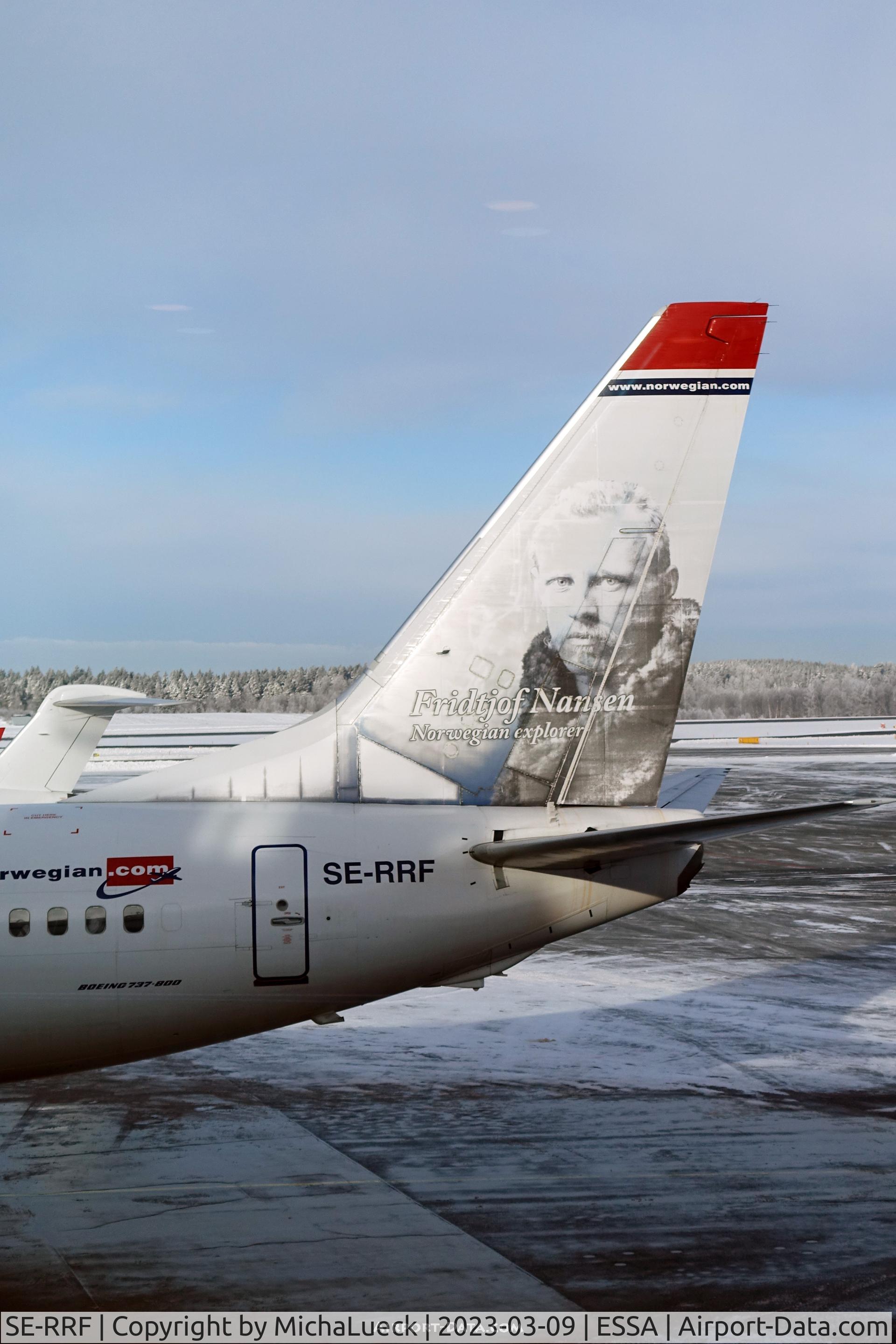 Aircraft SE-RRF, 2015 Boeing 737-8JP, c/n 42070 l/n 5583, Fridtjof Nansen, at ESSA, photo by MichaLueck